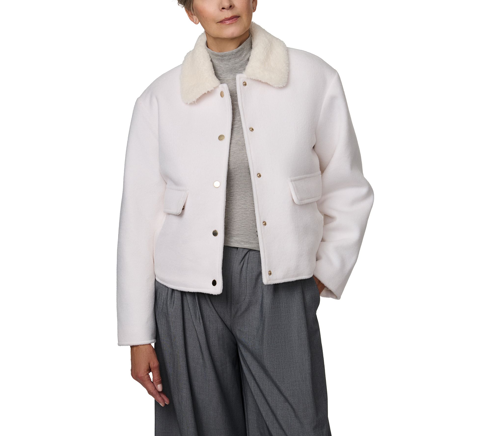 BLEND WOOL KNITTED JACKET