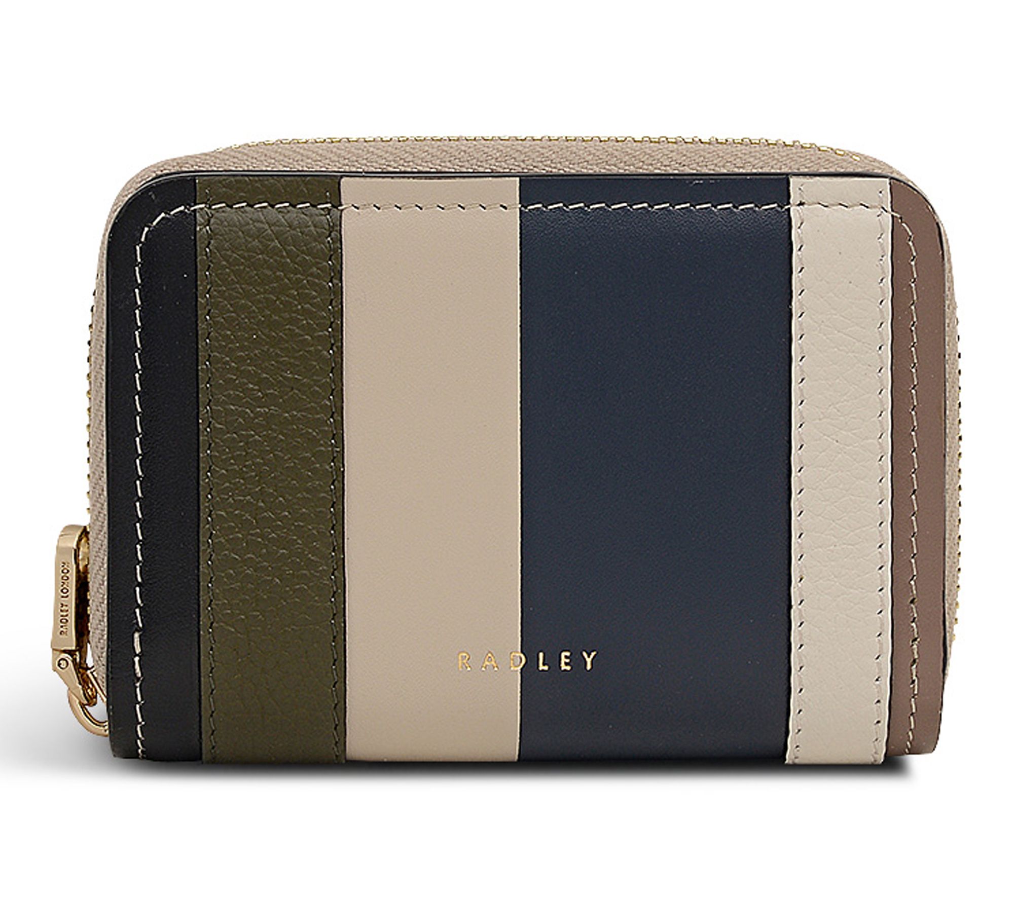 Radley Stripe Lane Small Zip Around Leather Wallet - QVC.com
