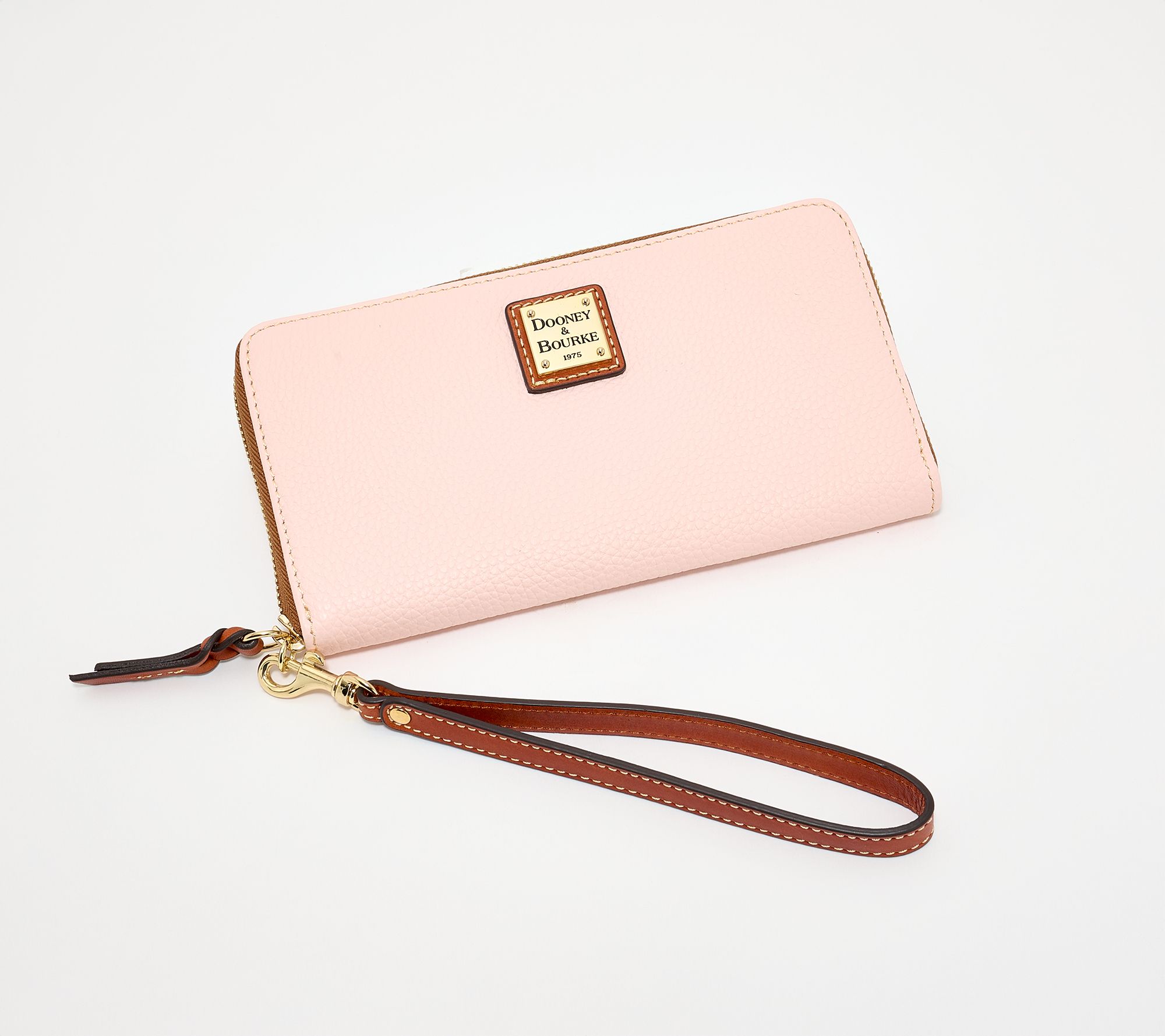 Dooney & Bourke Pebble Leather Large Zip Around Wrislet