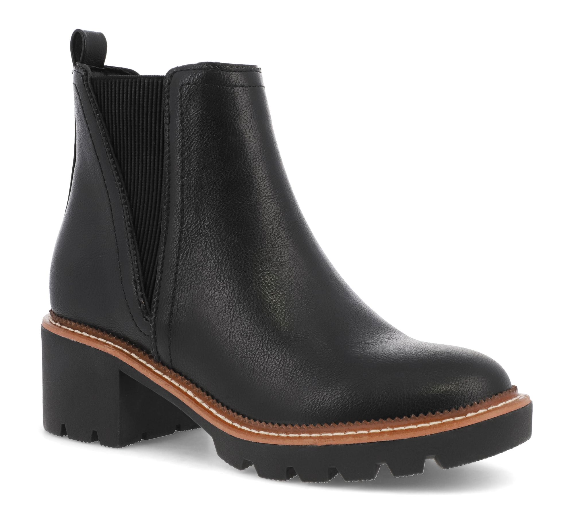 MIA Stacked Heel Chelsea Booties - Paula