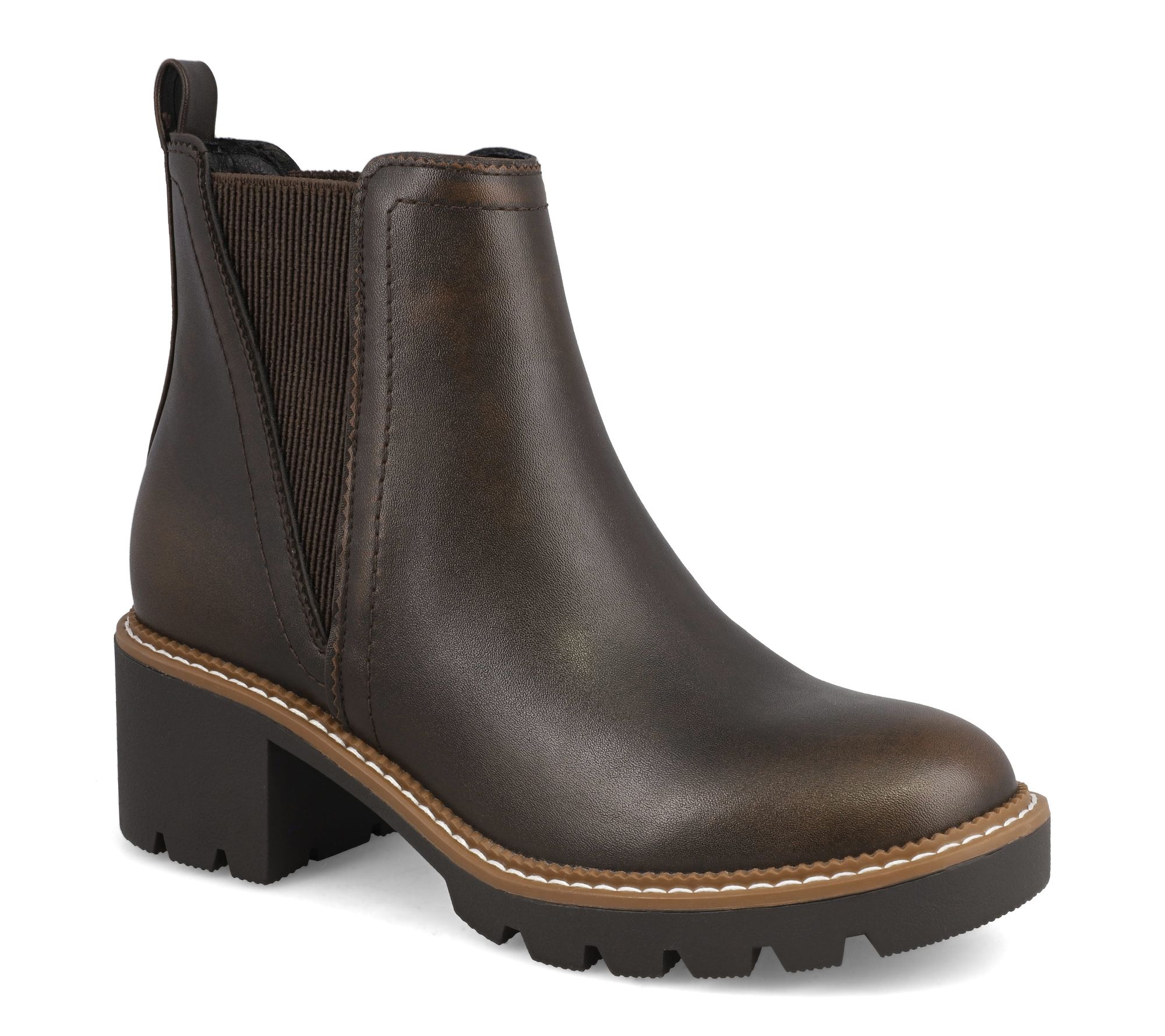 MIA Stacked Heel Chelsea Booties - Paula