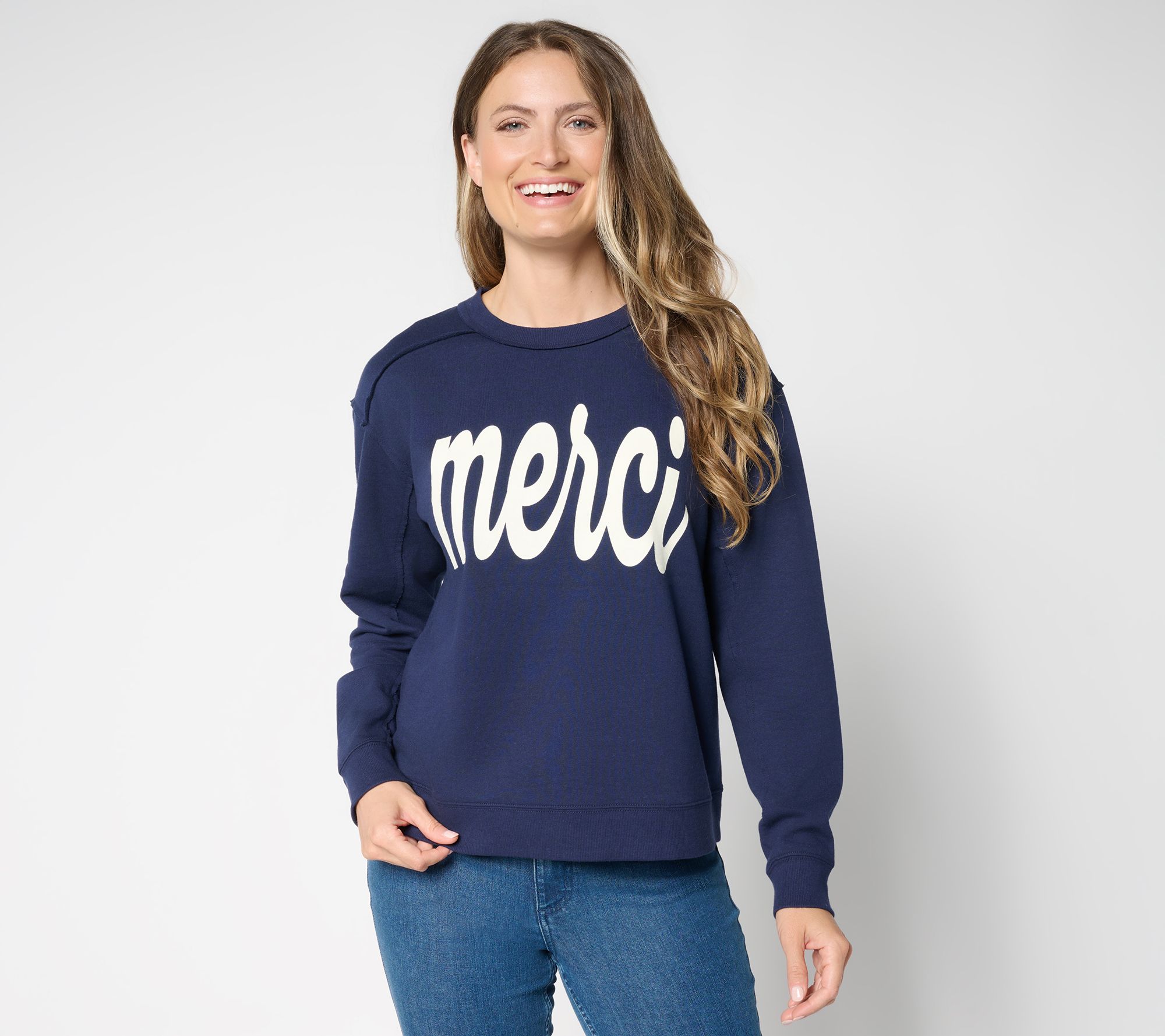 "As Is" Studio Park x Amy Stran Raw Edge Graphic Sweatshirt