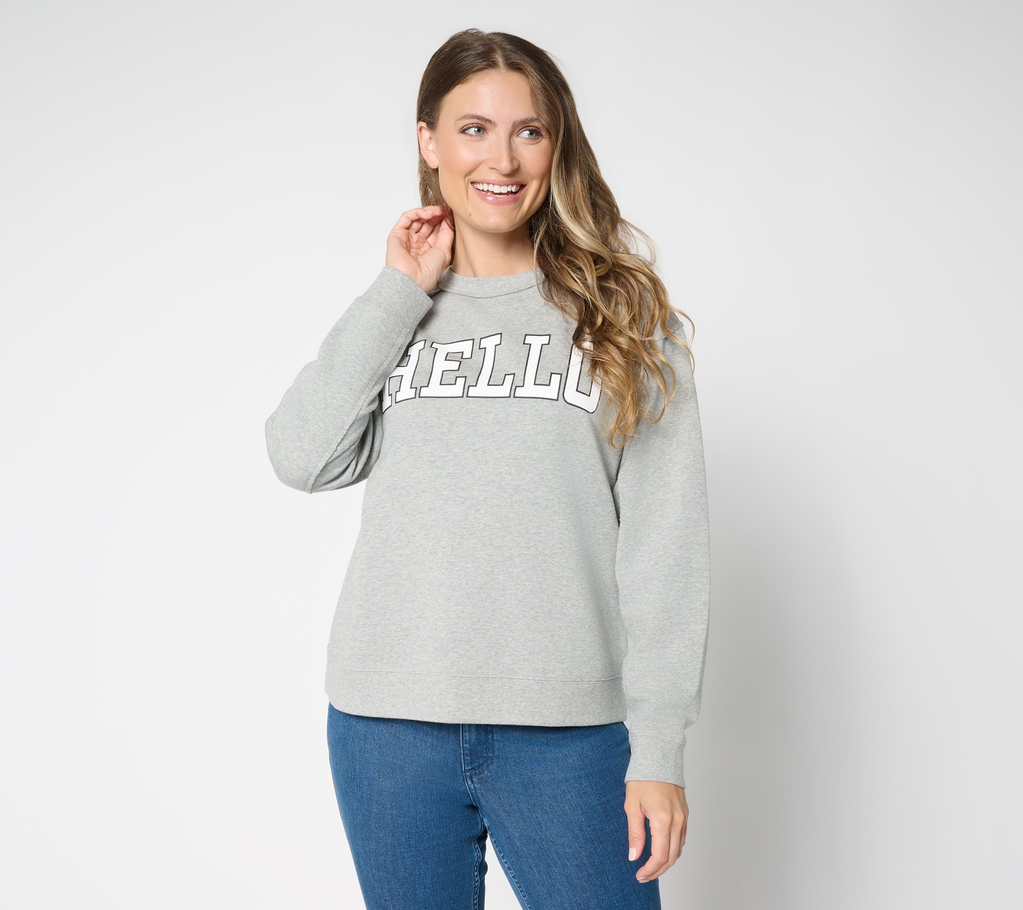 "As Is" Studio Park x Amy Stran Raw Edge Graphic Sweatshirt