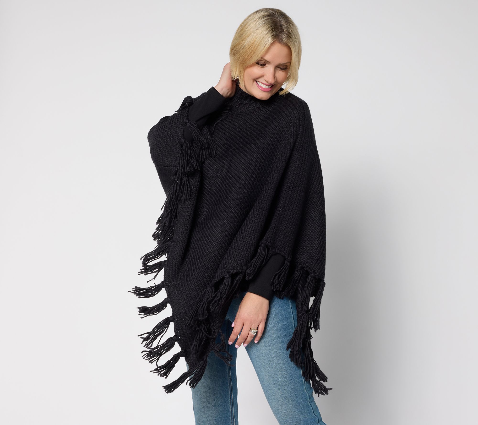 "As Is" Martha Stewart Signature Asymmetrical Sweater Cape