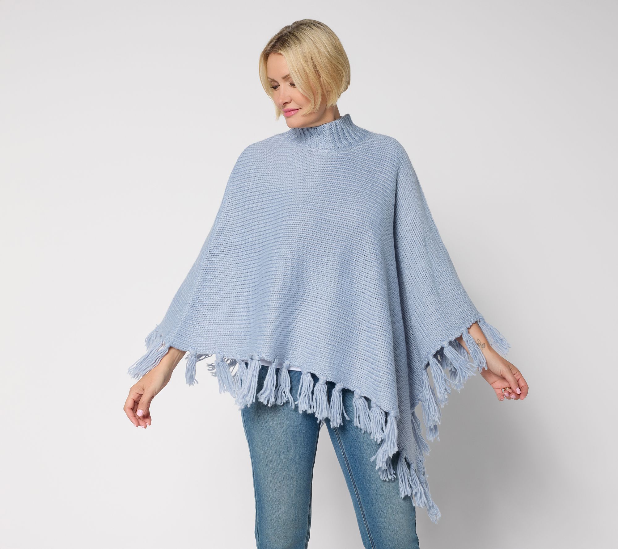 "As Is" Martha Stewart Signature Asymmetrical Sweater Cape