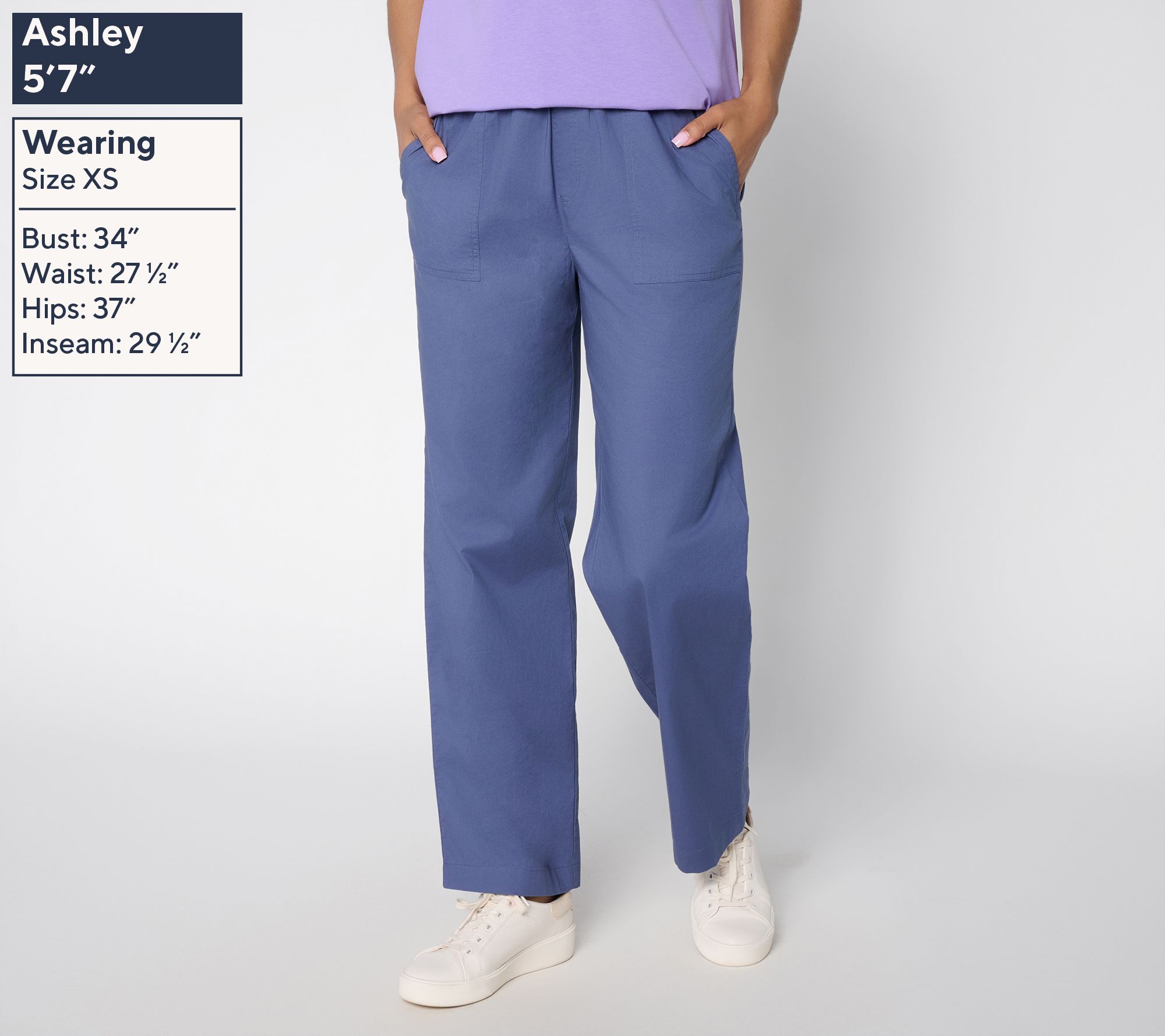 Denim & Co. Stretch Poplin Straight Leg Pants | QVC