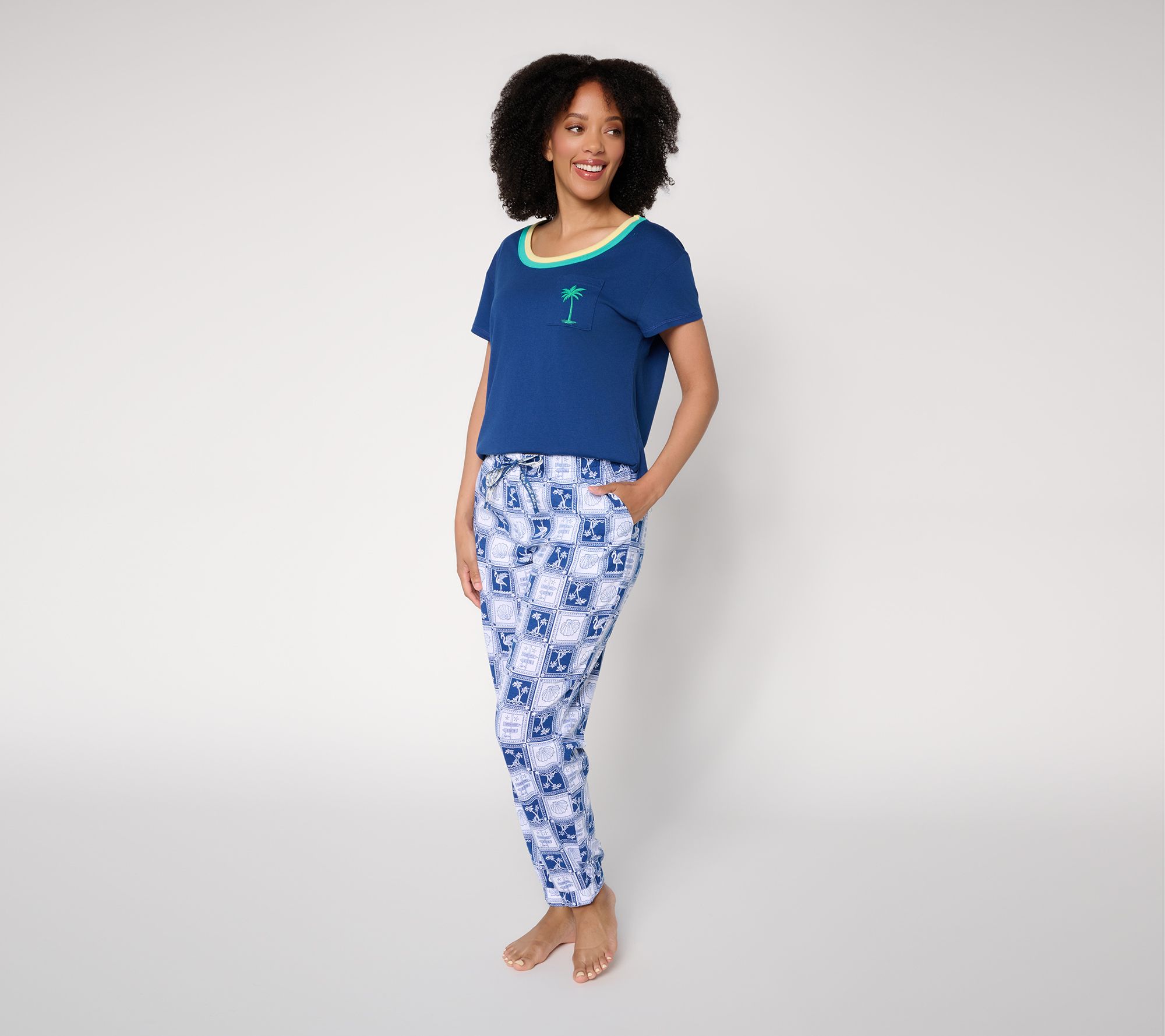 MUK LUKS Jersey Tee & Jogger Pajama Set