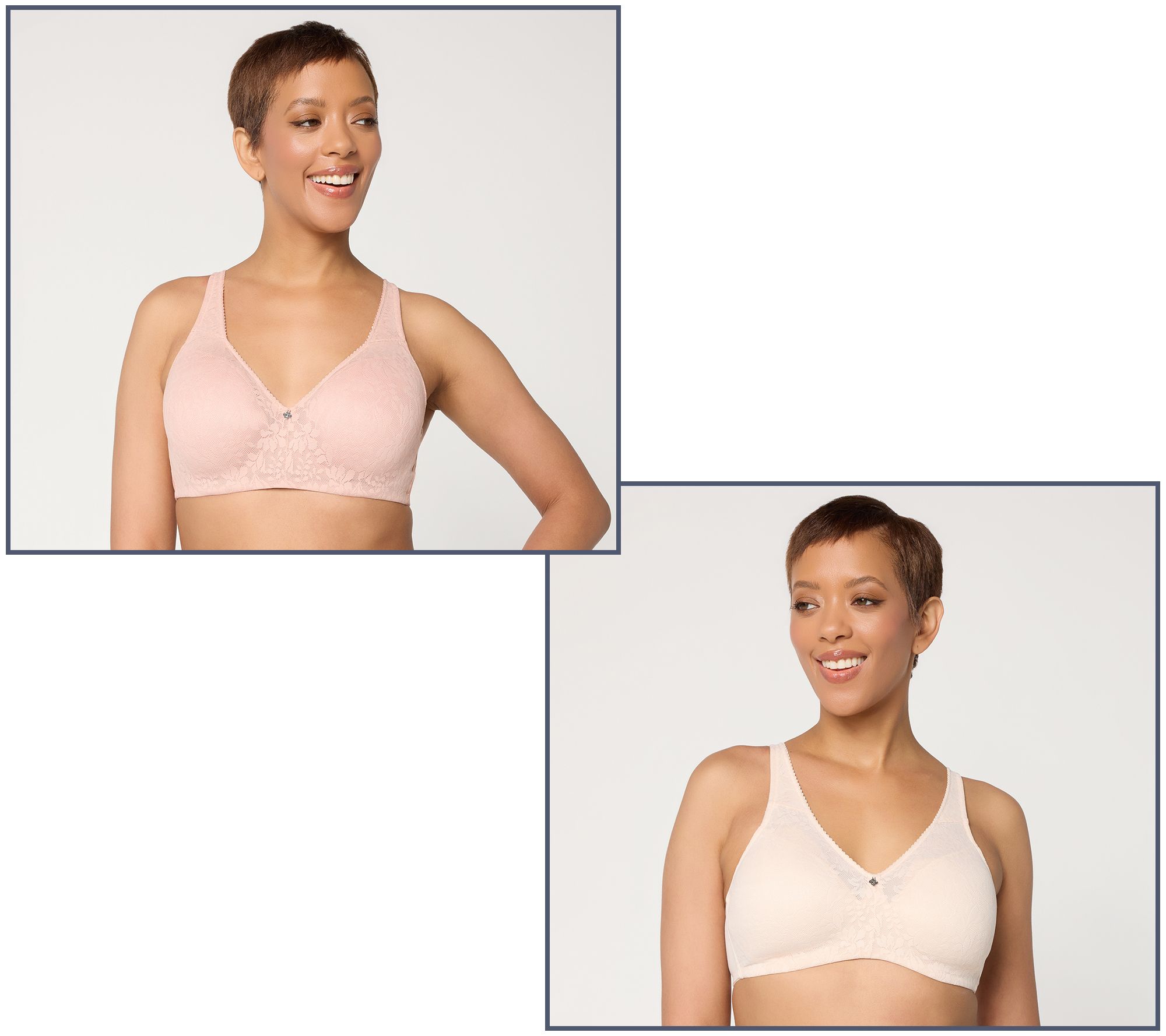 Breezies Whisper Lace Underwire or Wirefree Contour Bra