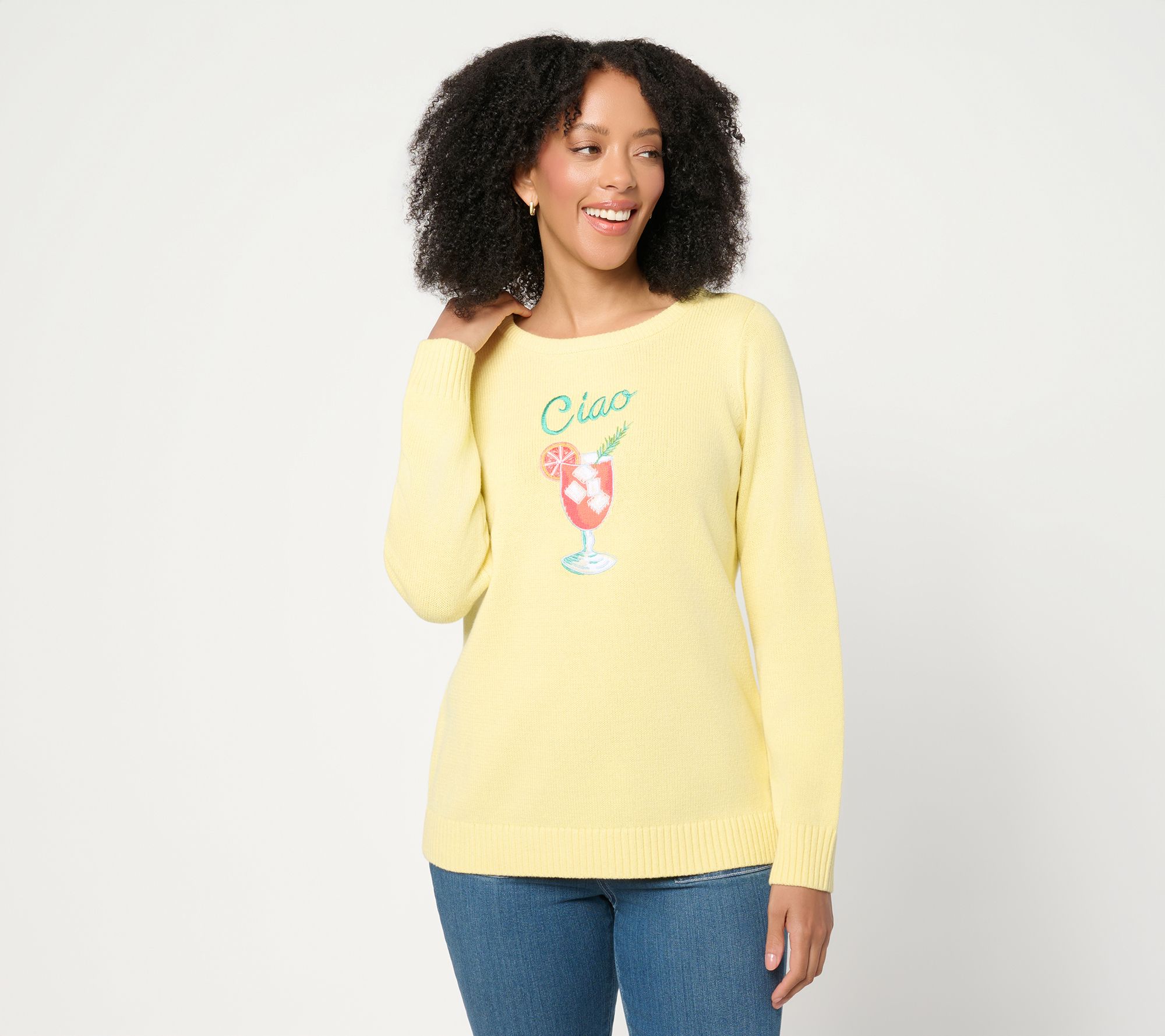  Belle Beach by Kim Gravel Ciao Bella Cheers to Summer Sweater - A726362