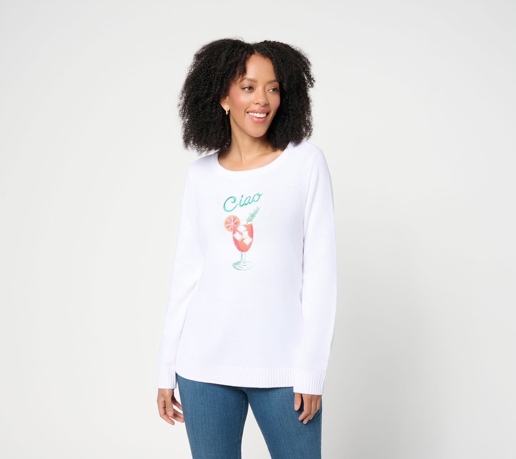 Belle Beach by Kim Gravel Ciao Bella Cheers to Summer Sweater