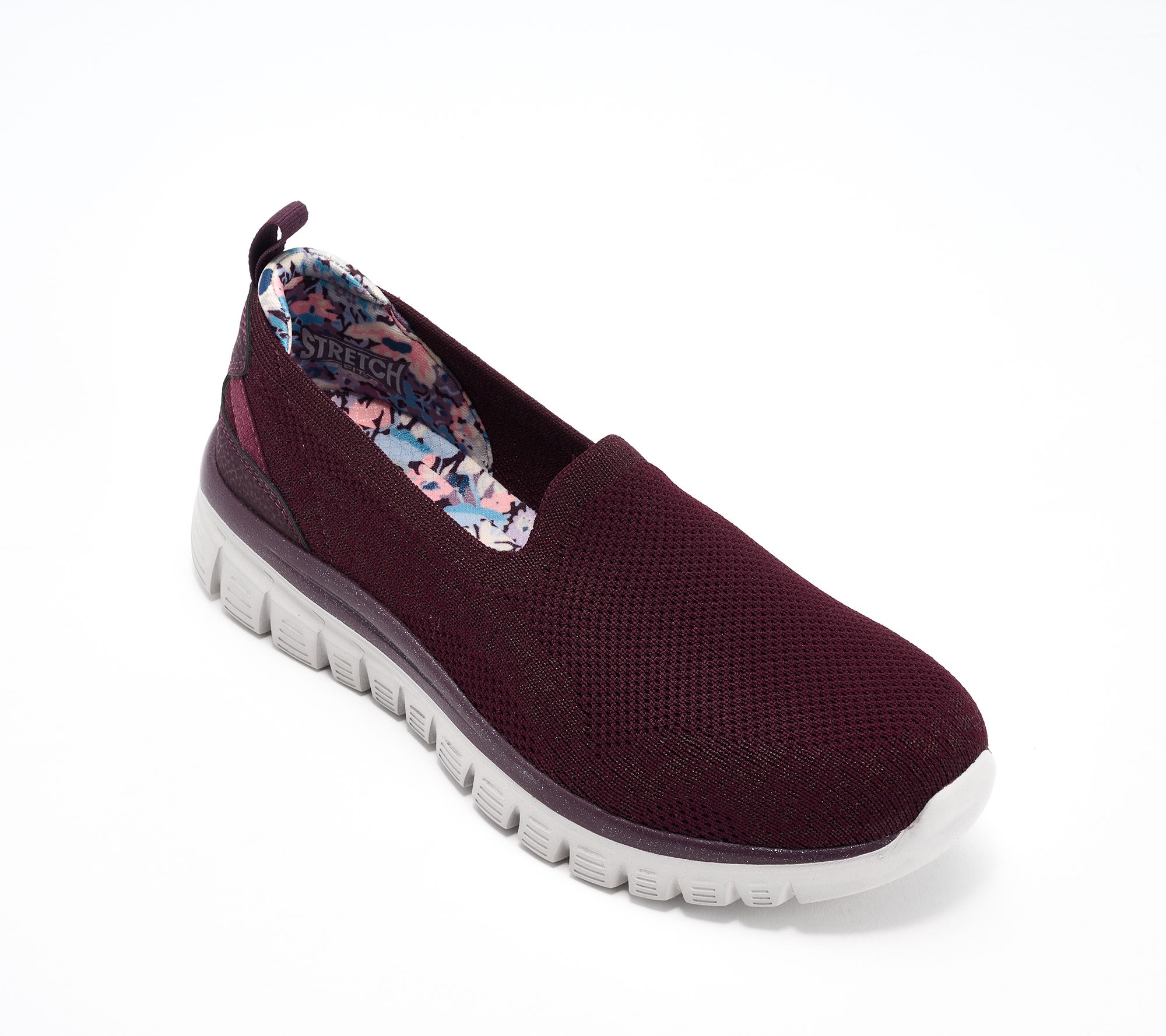 "As Is" Skechers Graceful Wash Vegan Knit Slip Ons