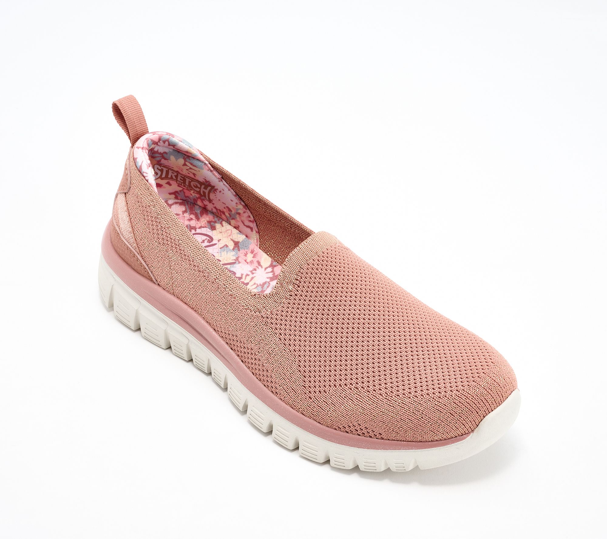 "As Is" Skechers Graceful Wash Vegan Knit Slip Ons