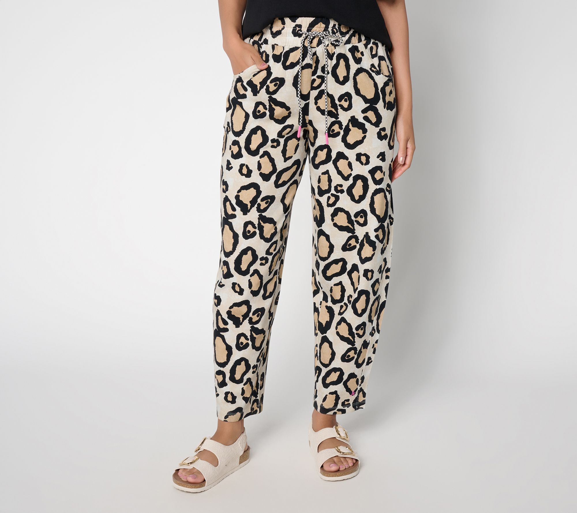 Revive by Aimee Kestenberg Barrel Leg Knit Pull-On Pants