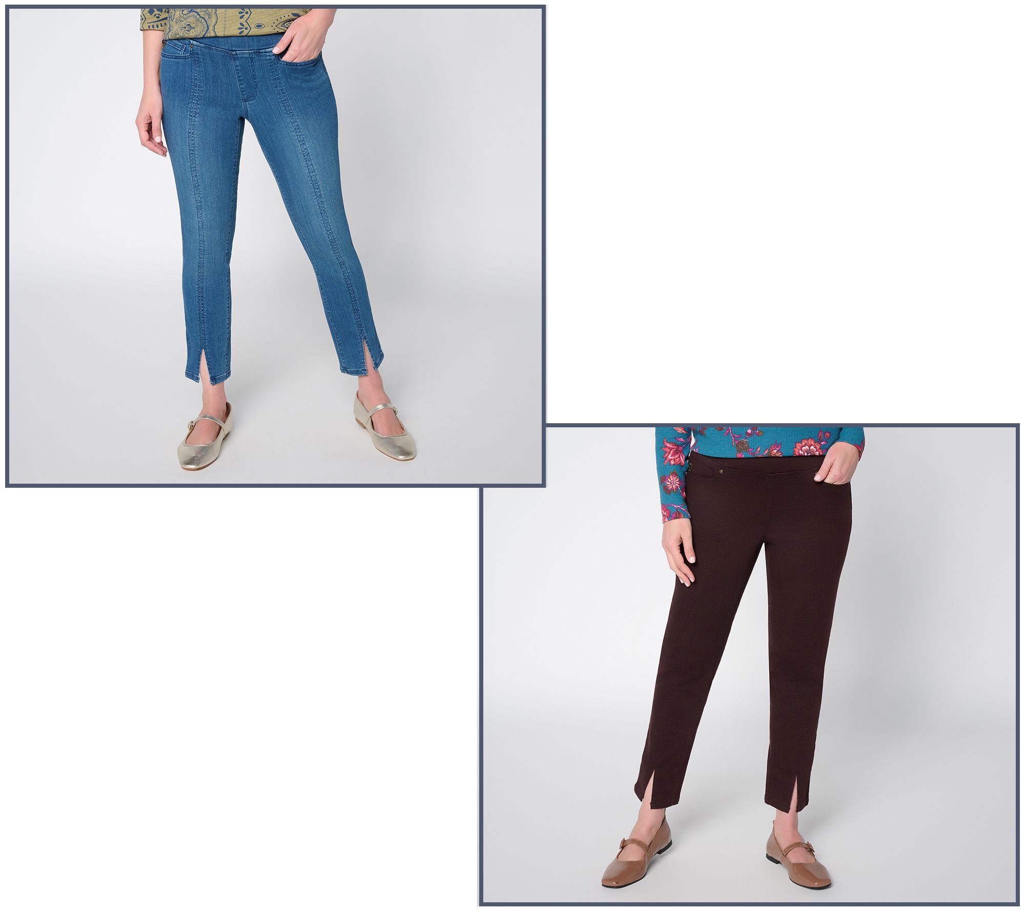 Belle by Kim Gravel Primabelle Mini Slit Slim Ankle Jean