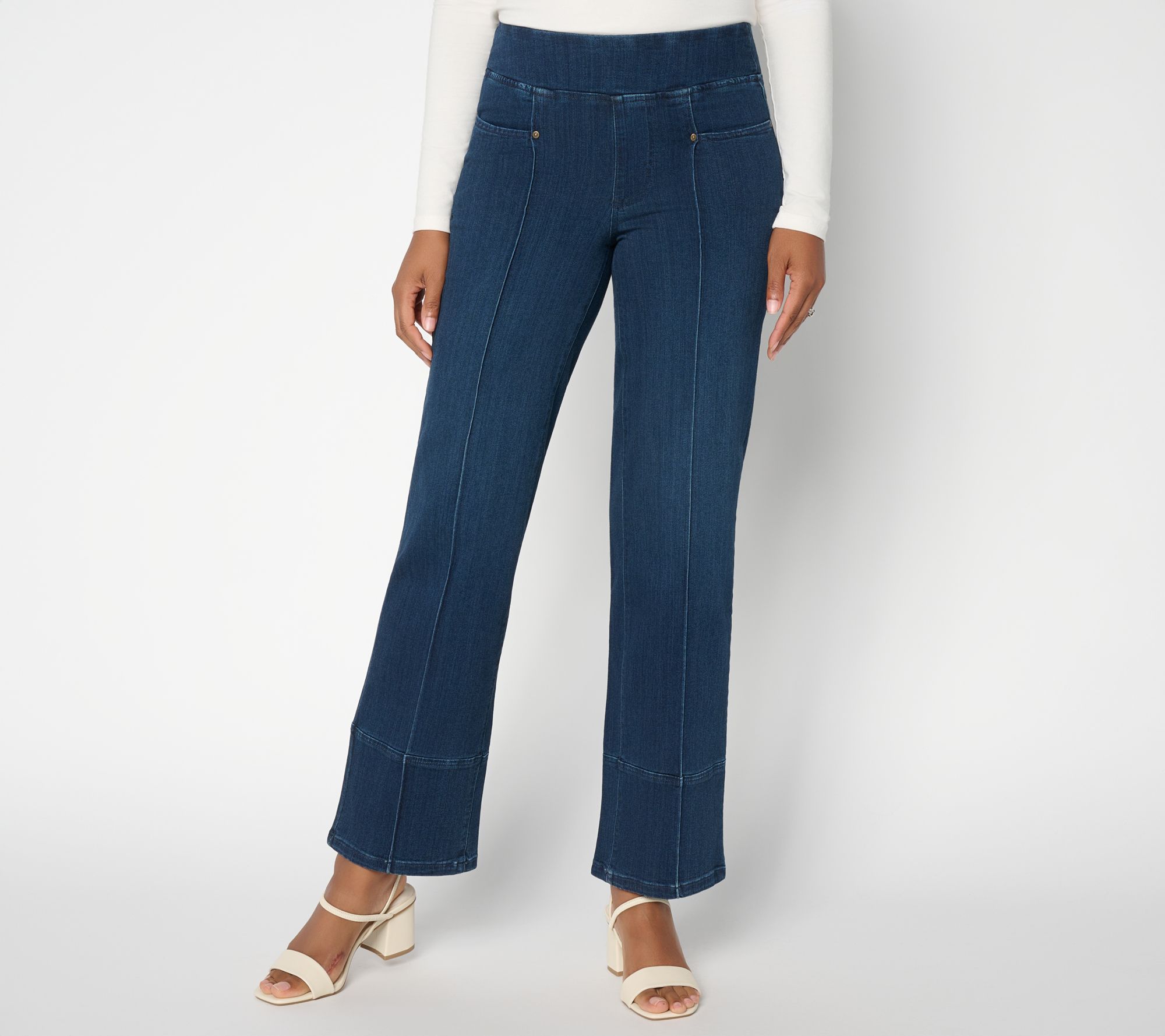 Belle by Kim Gravel Petite Primabelle Denim Front Jeans