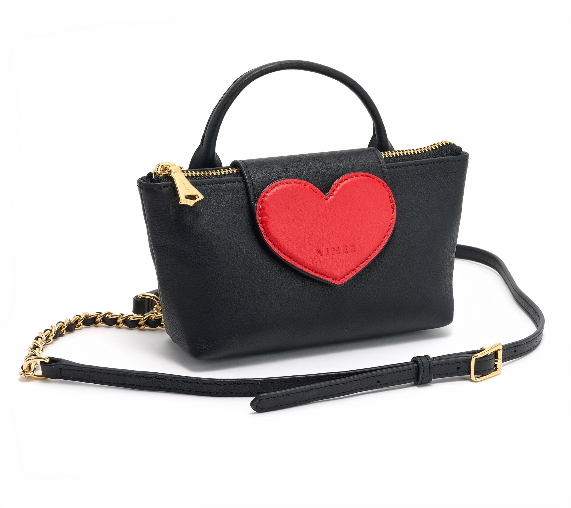 "As Is" Aimee Kestenberg Leather Heart Breaker Mini Crossbody