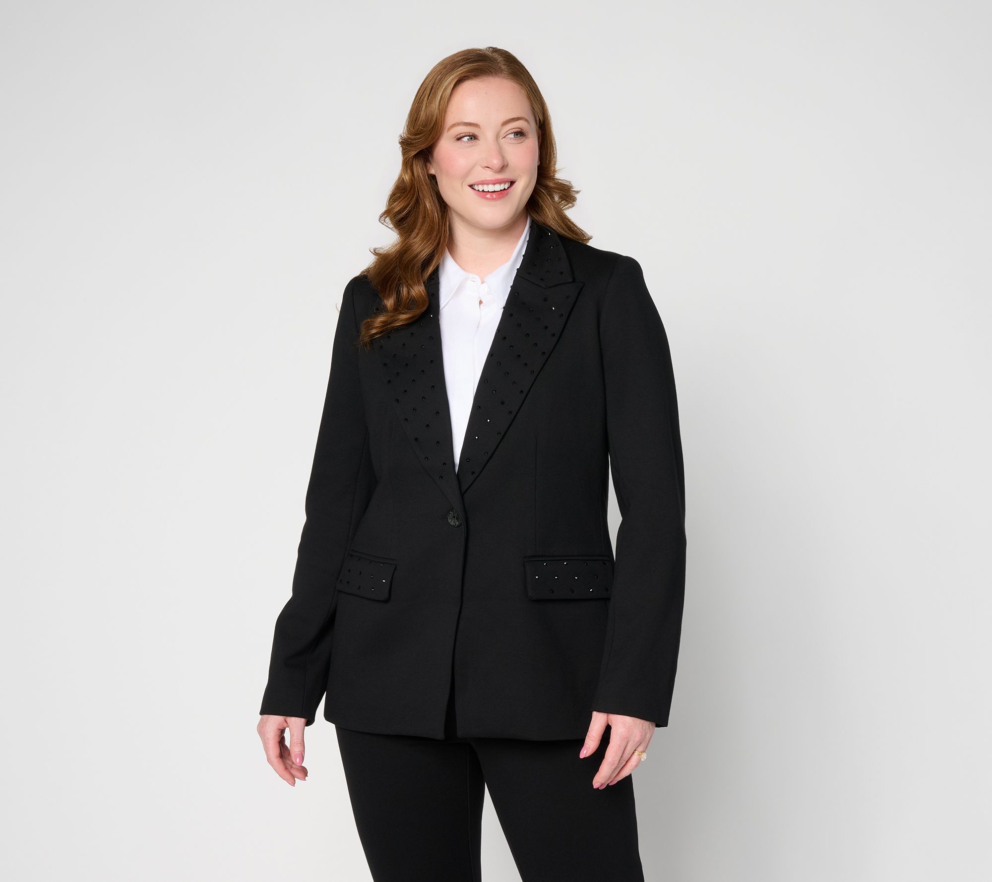 nicole by Nicole Miller Embellished Ponte Blazer