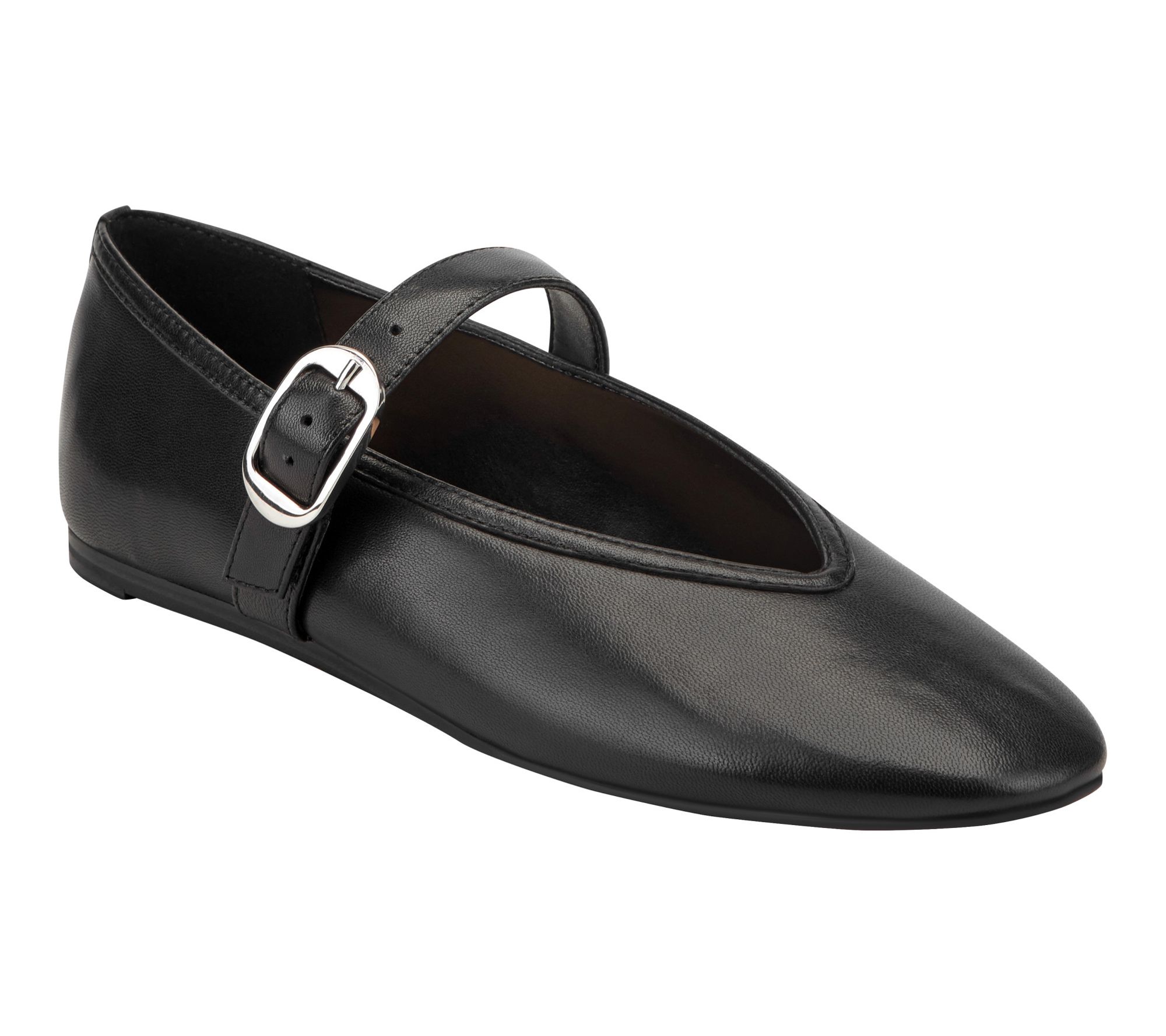 "As Is" Marc Fisher LTD Adjustable Leather Mary Janes - Godea