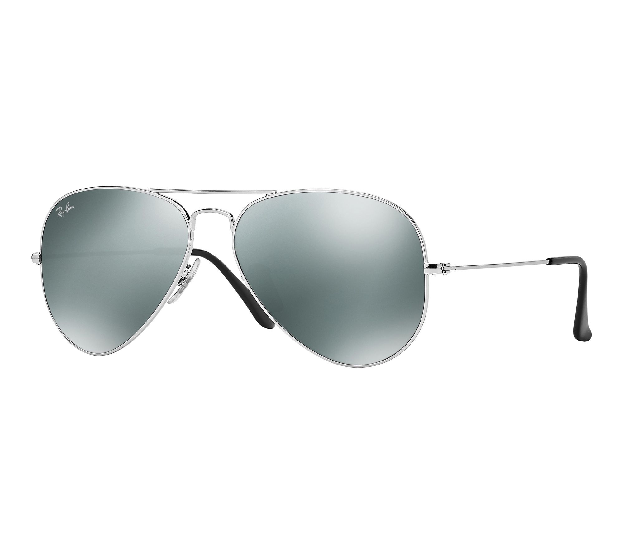 Ray-Ban Aviator Mirror Sunglasses- Polished Silver-58mm