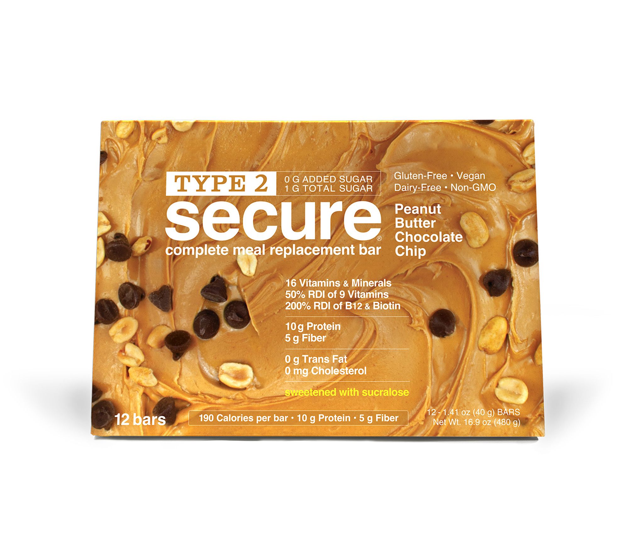 Andrew Lessman Type 2 Secure Sucralose Meal Replacement 40g 12 Bars