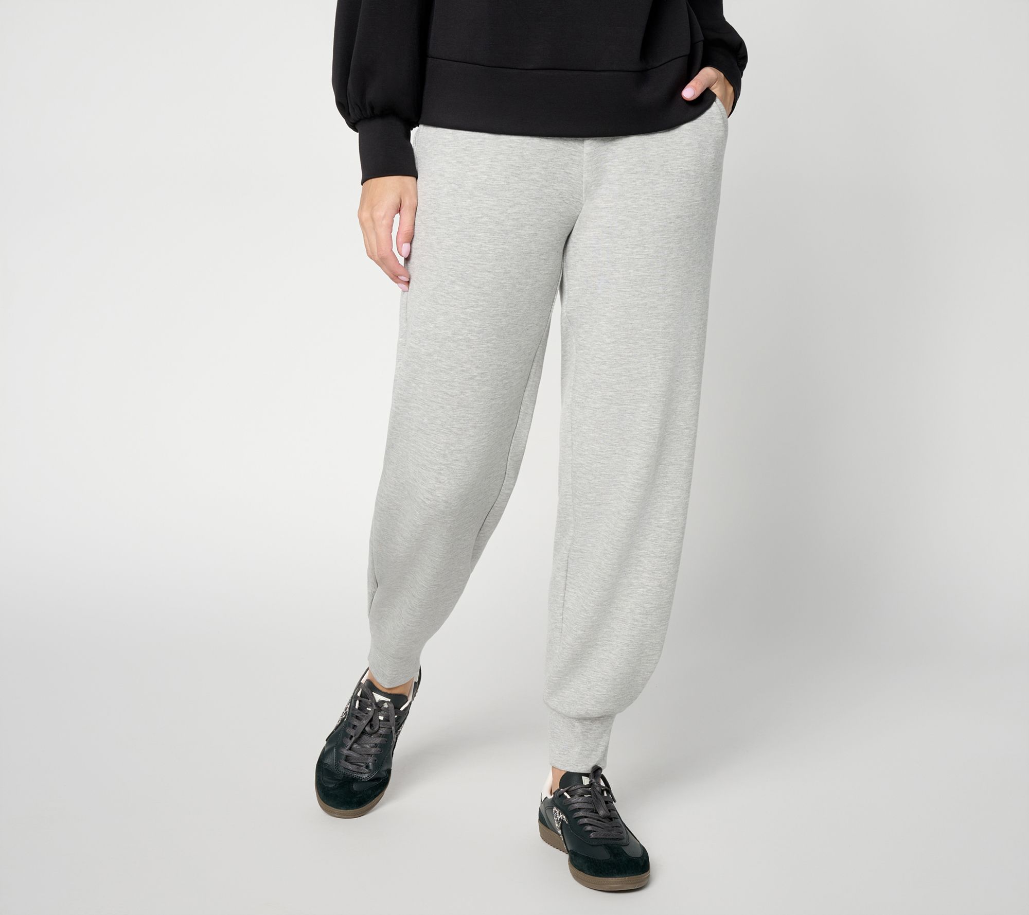  &BASICS Petite Feather Weight Essential Knit Pull-On Joggers