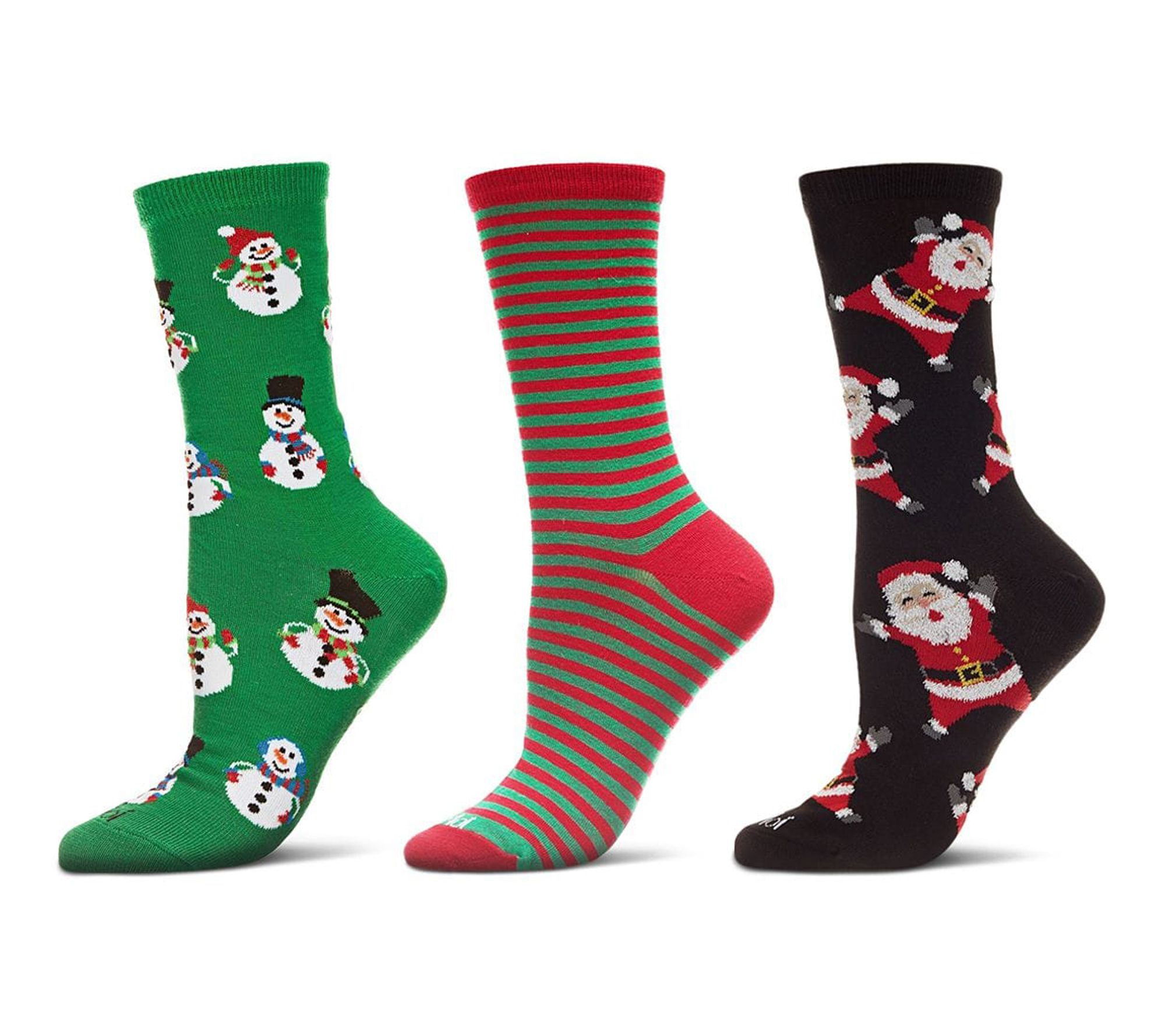 3 Pair Women's Christmas Holiday Crew Socks
