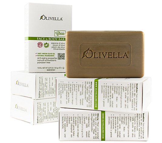 Olivella Set of 6 100% Virgin Olive Oil Beauty Bars