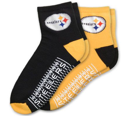 NFL Pittsburgh Steelers Men's Slipper Socks -Pack of 2 - QVC.com