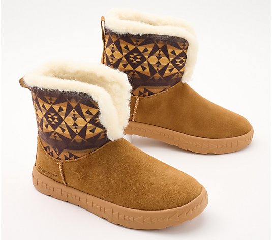 Pendleton Suede Women's Cabin Fold Down Boots