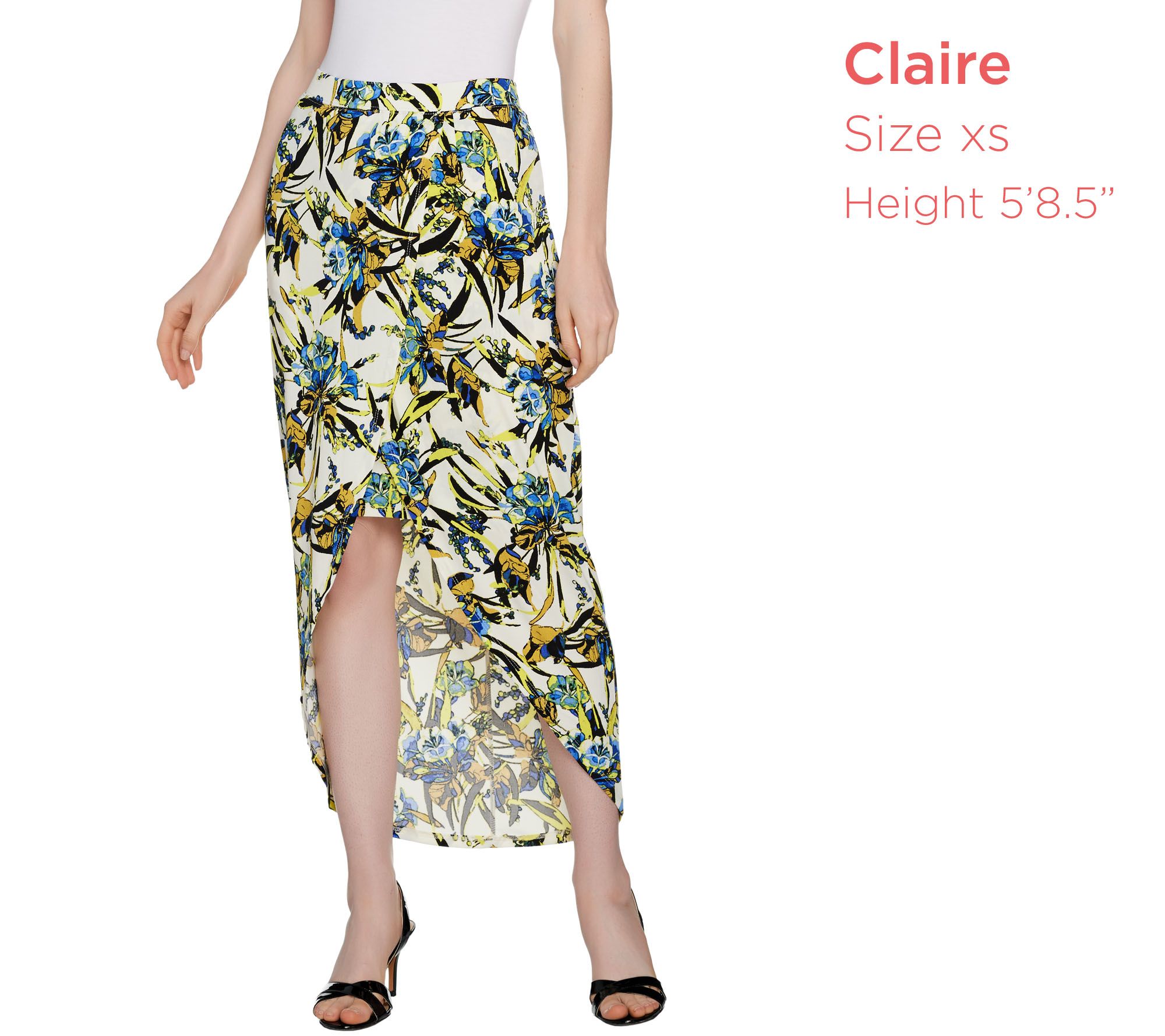 High waisted outlet maxi skirt qvc