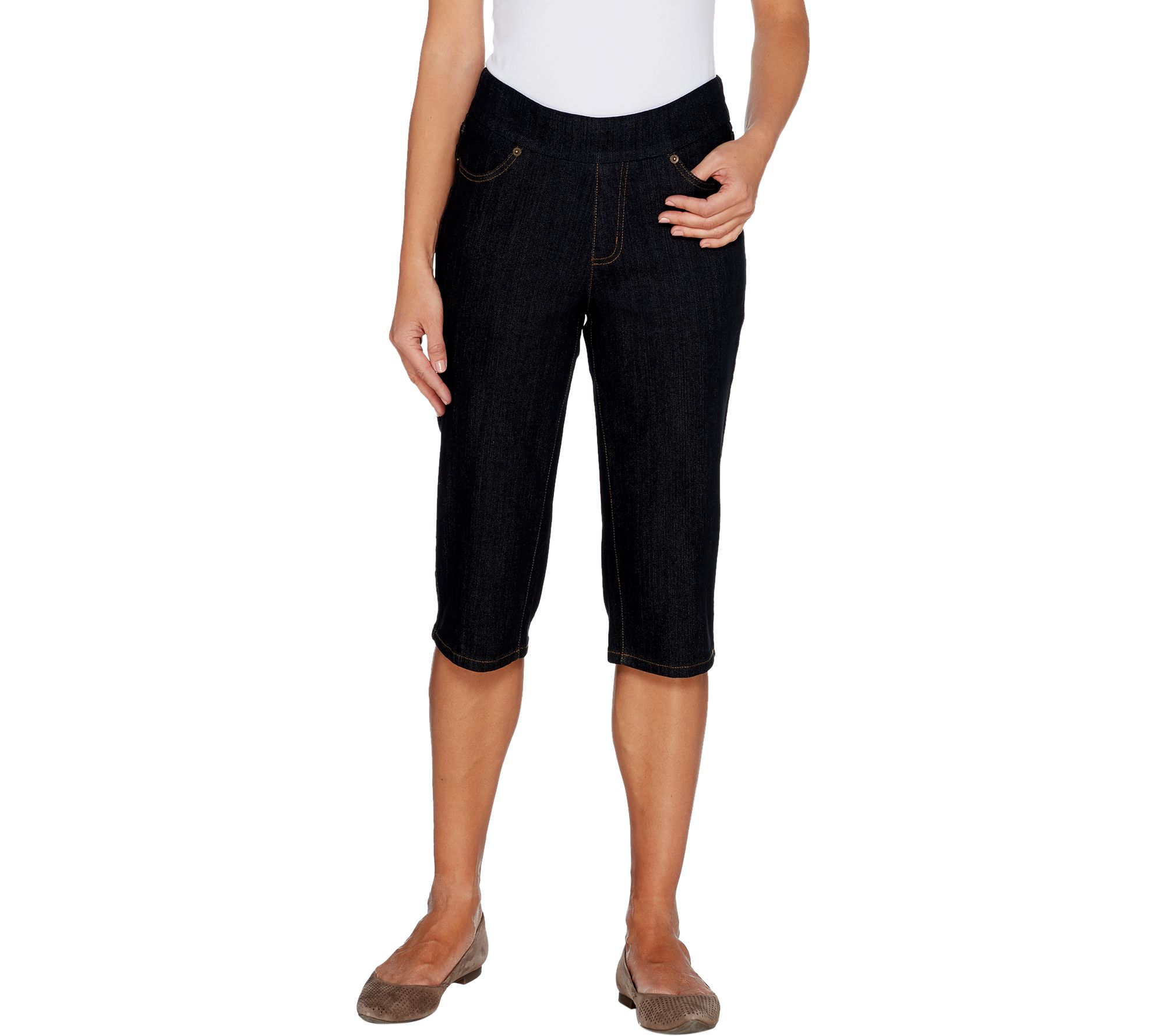 qvc denim and co pedal pushers