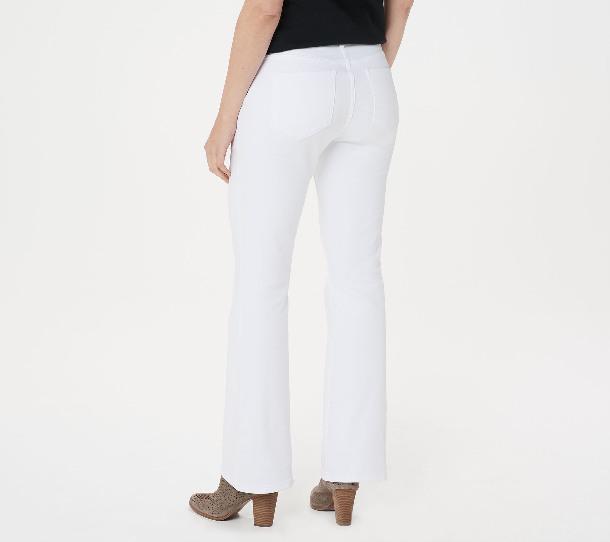 BROOKE SHIELDS Timeless Regular Flare Jeans -White - QVC.com