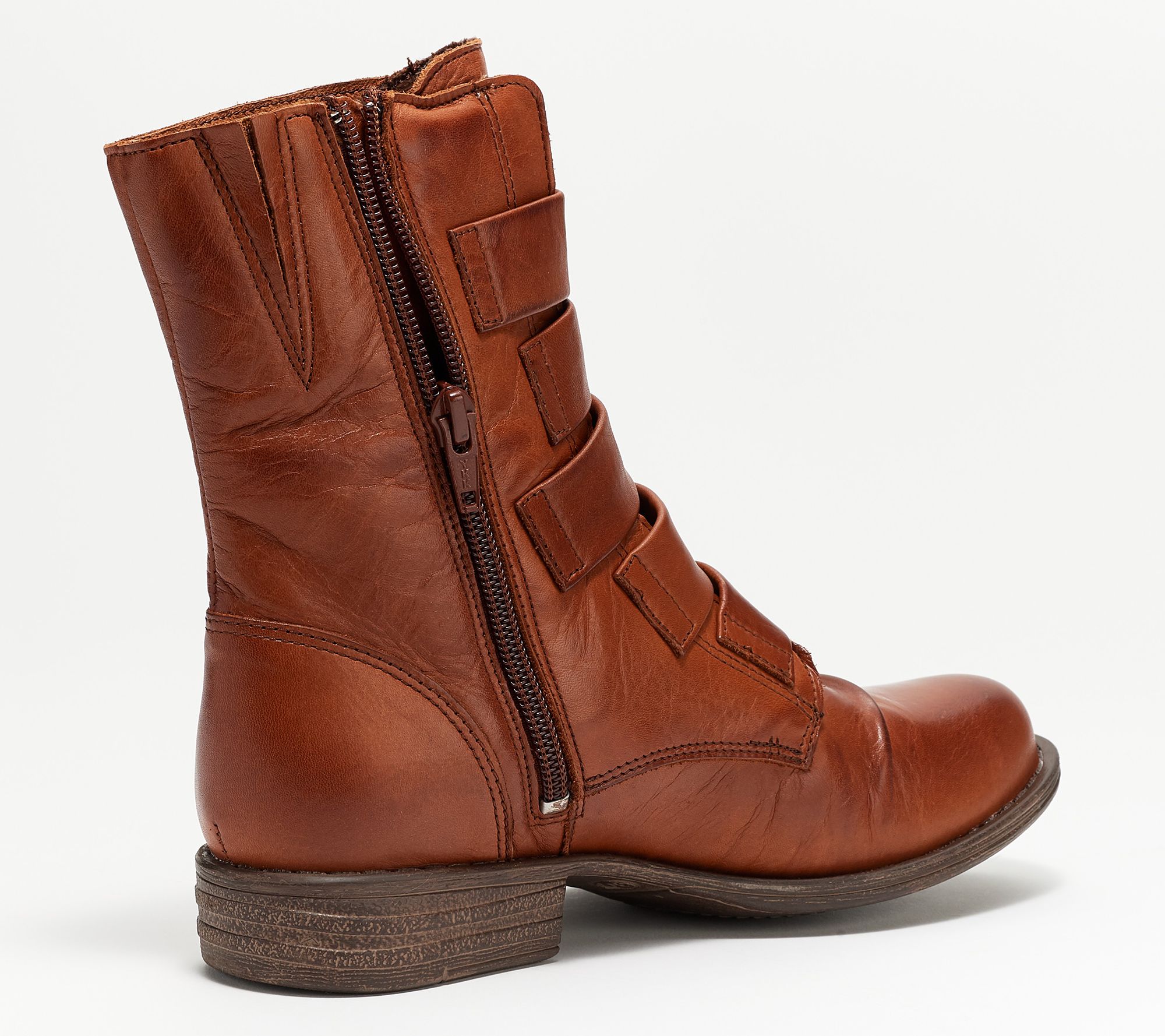 Miz Mooz Leather Ruched Ankle Boots - Jared on QVC 