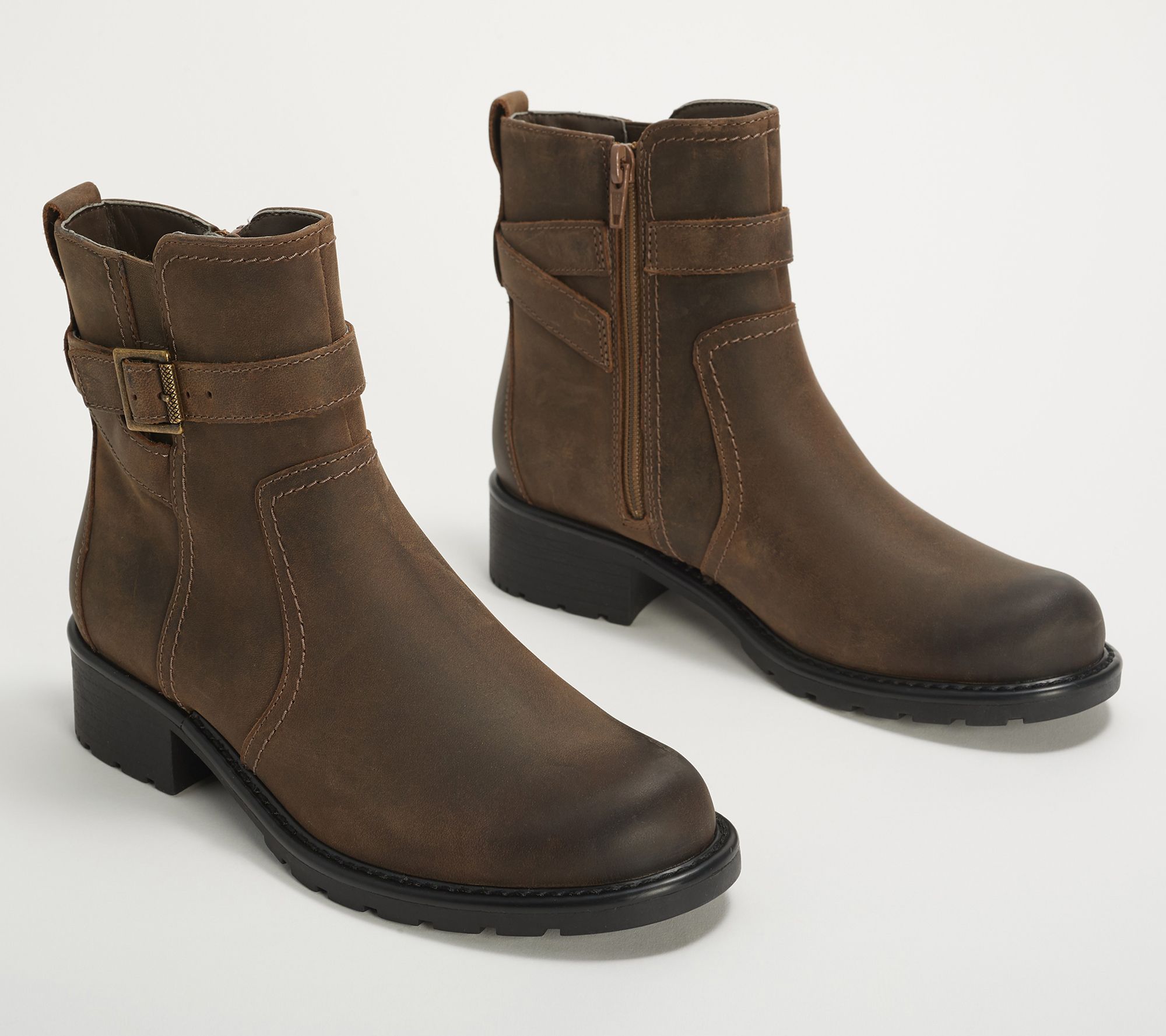 Leather Ankle Boots- Orinoco Bend - QVC 