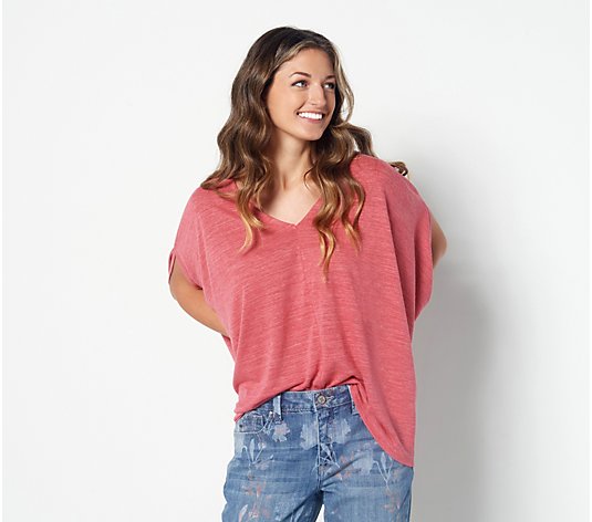 Laurie Felt Oversized Knit Top with V-Neck