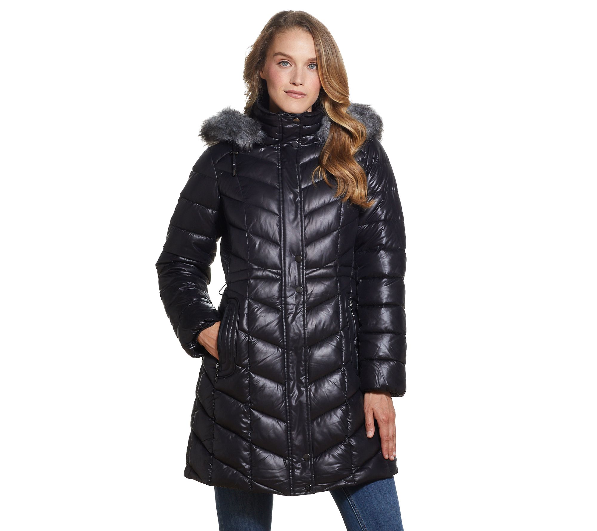Gallery Quilted Walker Puffer Coat - QVC.com