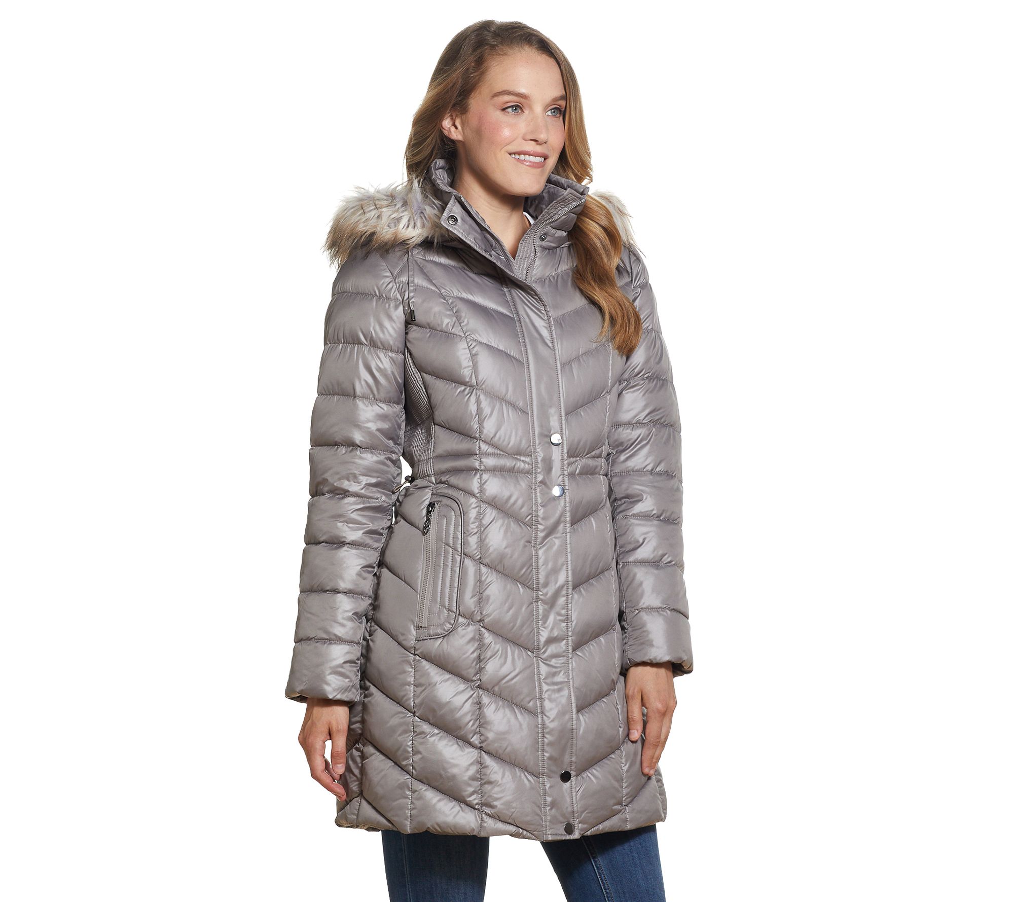 Gallery Quilted Walker Puffer Coat - QVC.com