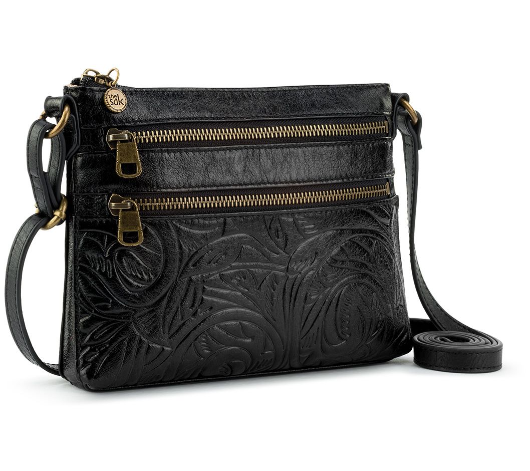 The Sak Reseda Mini Crossbody with Embossed Leather Detail