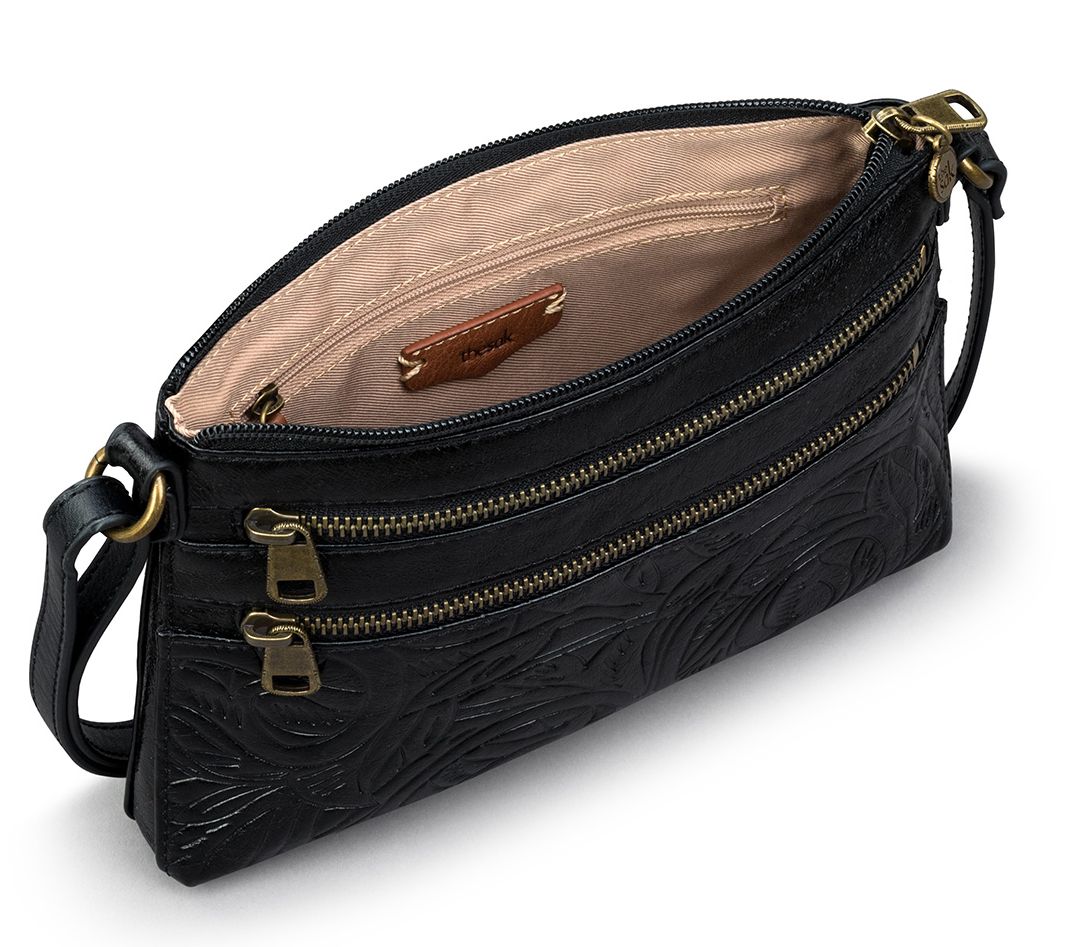 The Sak Reseda Mini Crossbody with Embossed Leather Detail