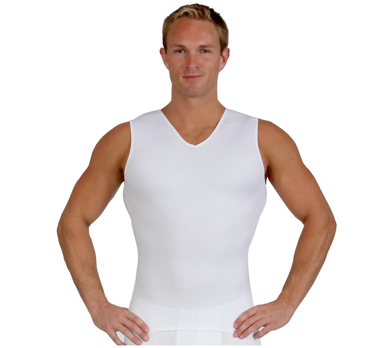 InstantFigure Men's Compression Sleeveless V-Neck Tank