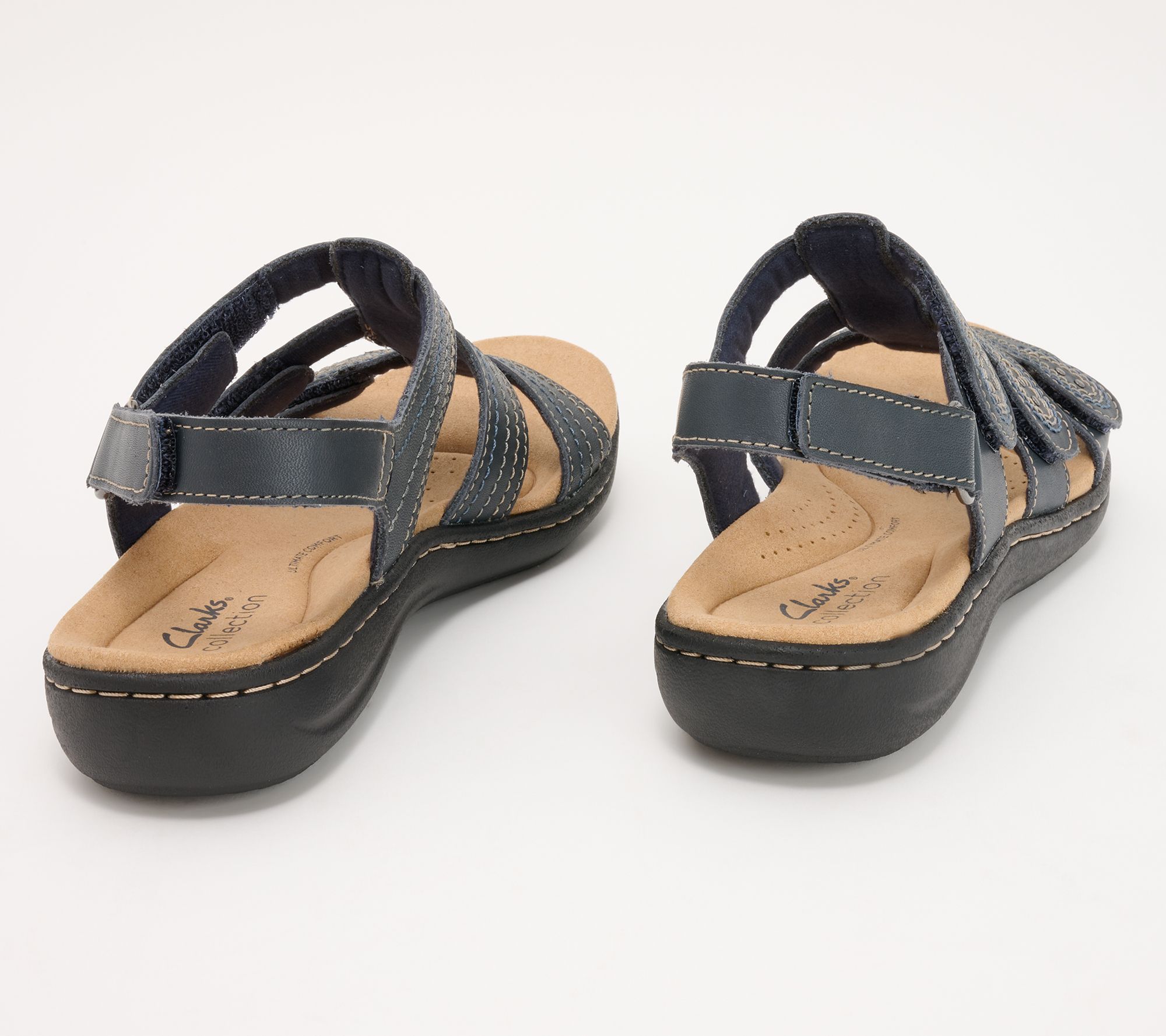 prik Huddle Gammeldags Clarks Collection Backstrap Sandals - Laurieann Vine - QVC.com