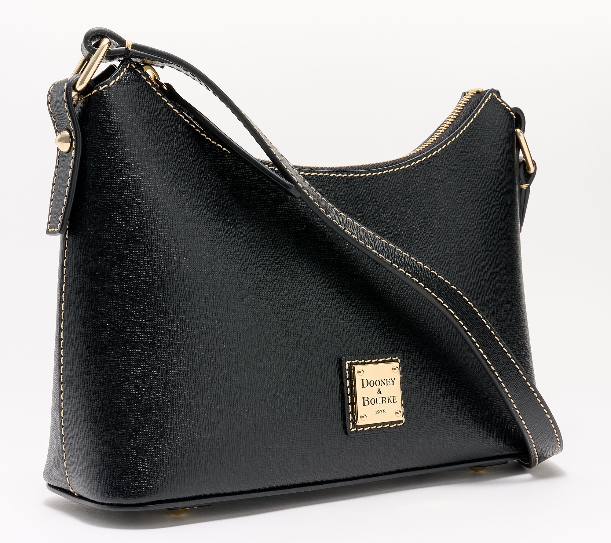 Dooney & Bourke Saffiano Leather Flap Crossbody Bag on QVC 