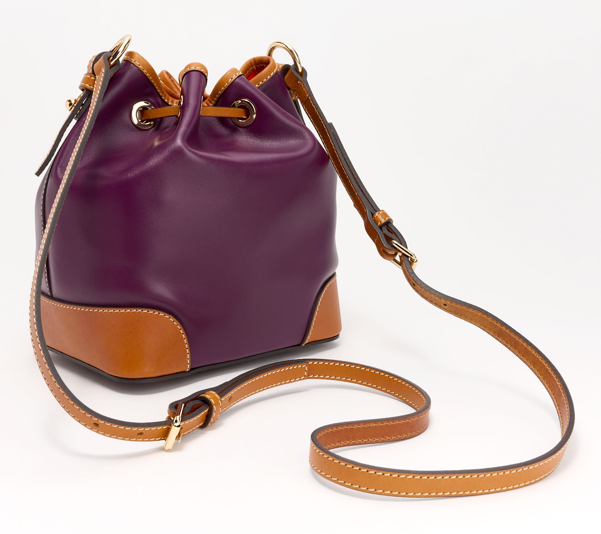 Leather Project Bags with drawstring closure - 100%Genuine Leather