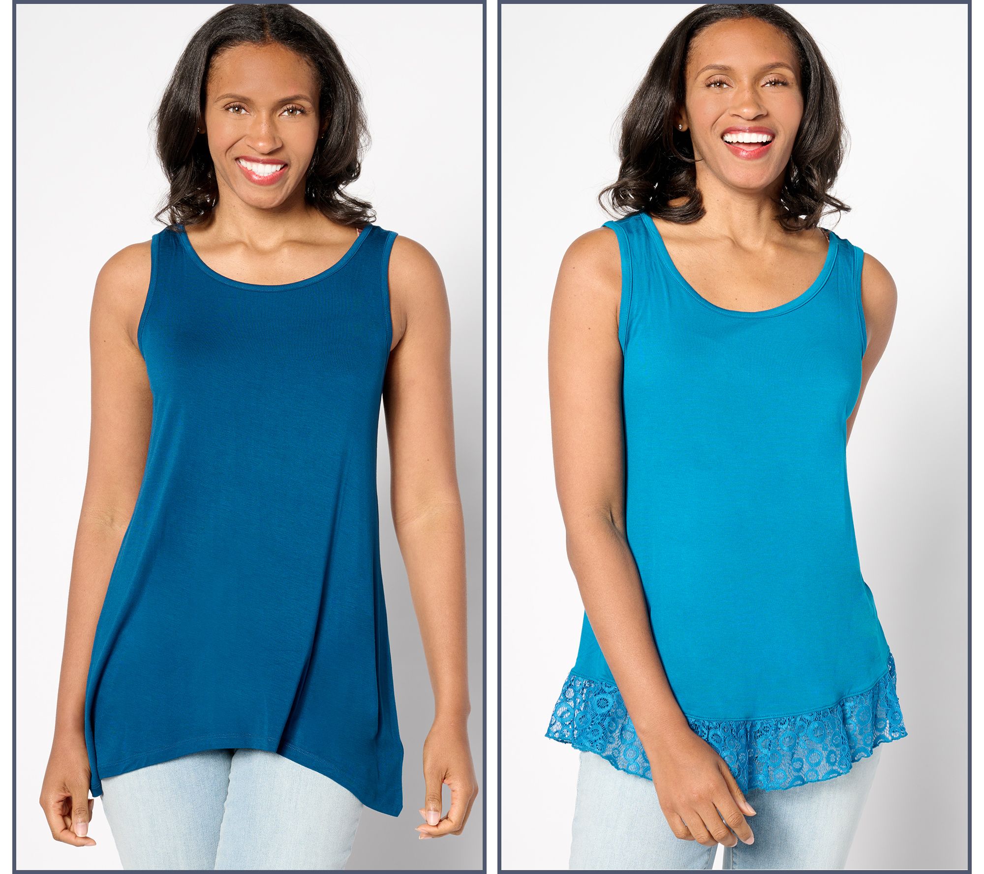 LOGO Layers by Lori Goldstein Two Pack Layering Tanks
