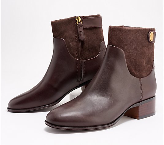 Franco Sarto Leather Ankle Boots - Jessica - QVC.com