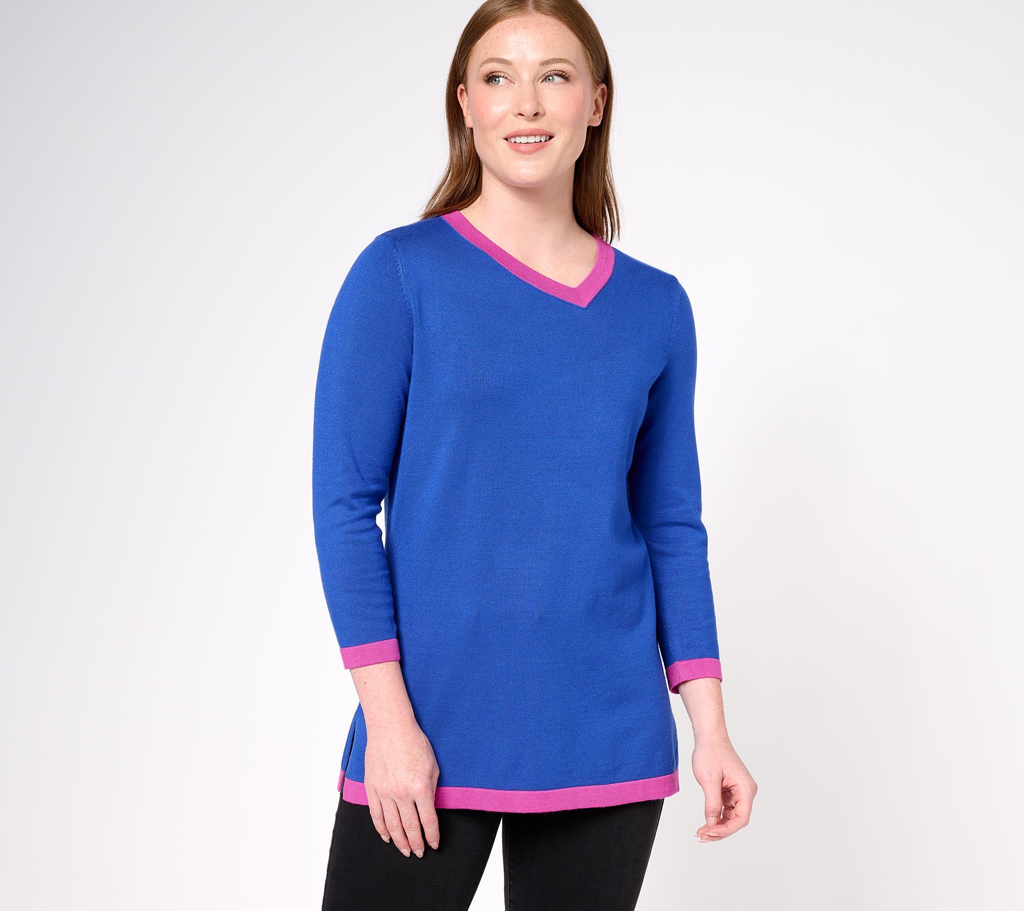 "As Is" Attitudes by Renee Contrast Piping Sweater