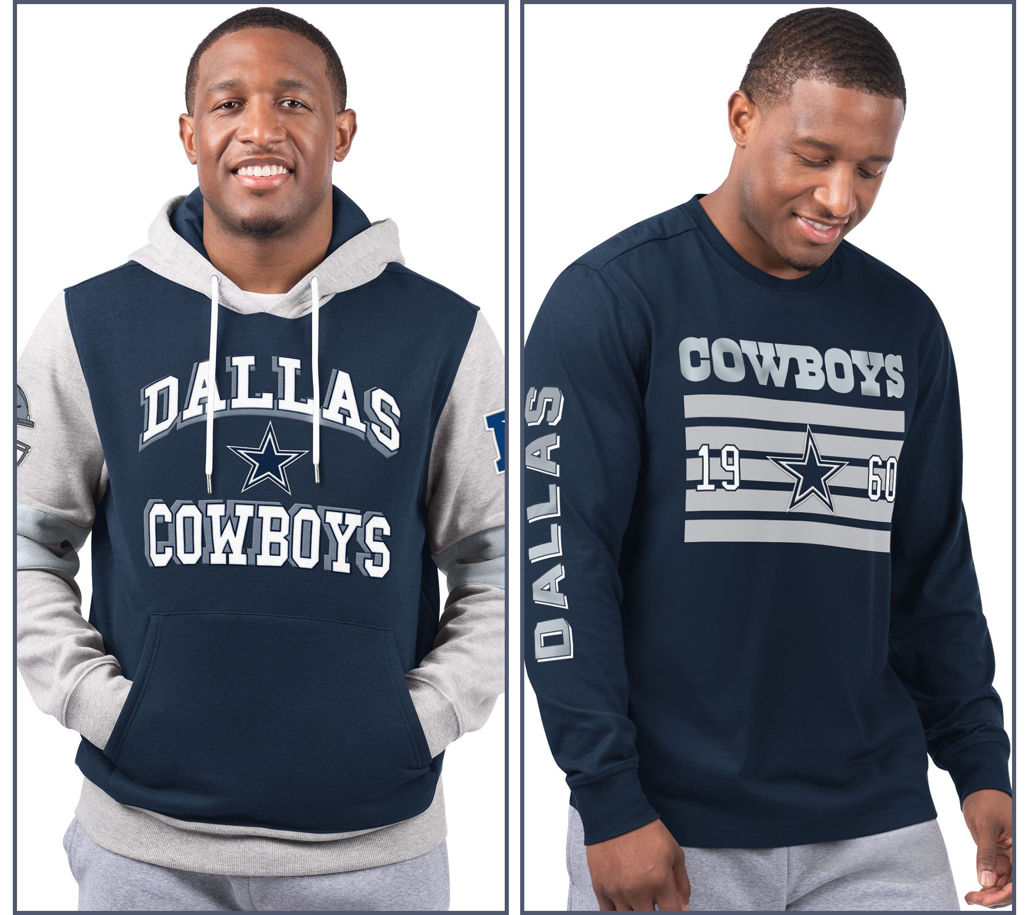 NFL Officially Licensed Dallas Long Sleeve Tee Pullover Hoodie Set