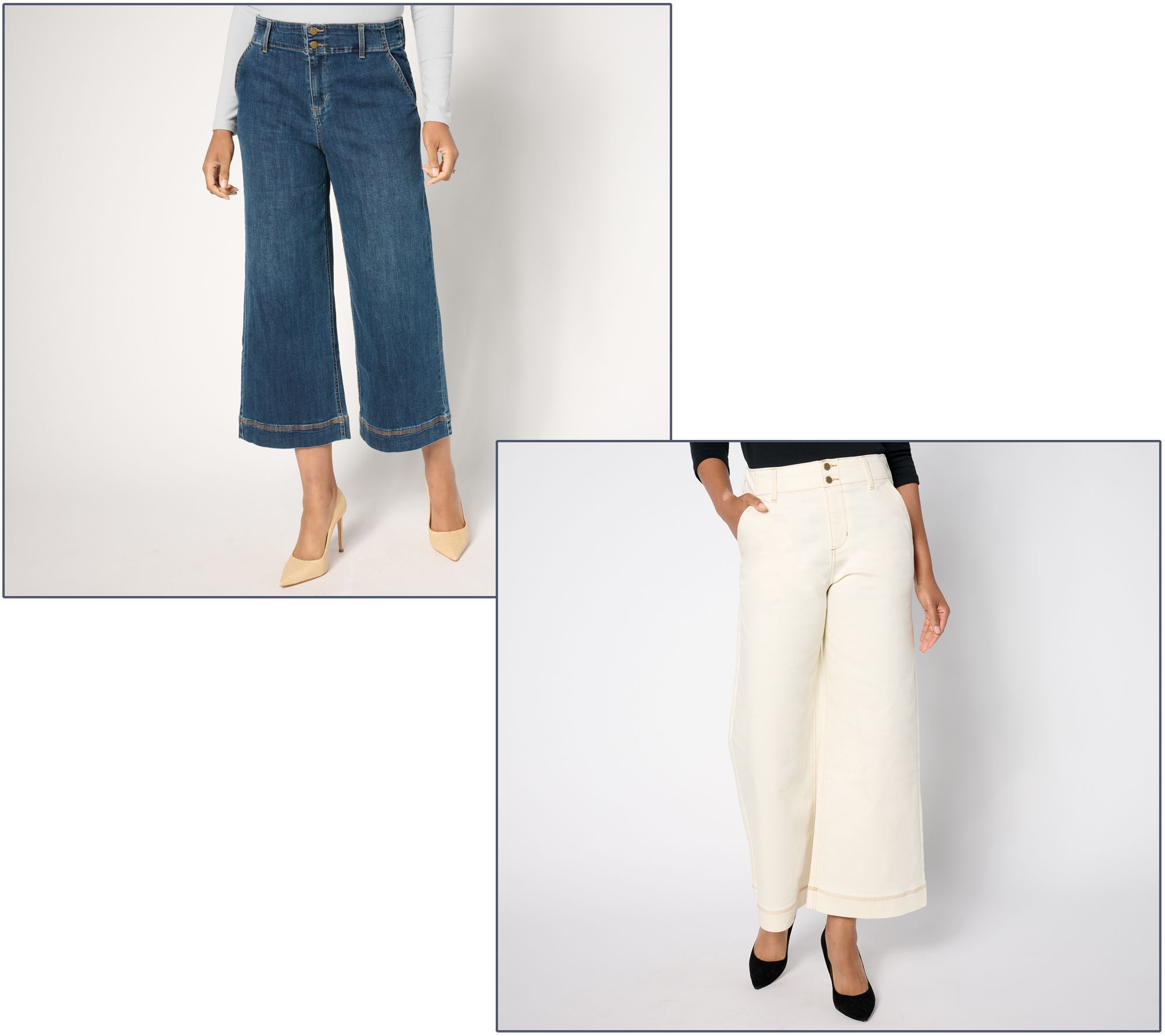 Studio Park x Ali Carr Wide Leg High Waist Pant - QVC.com