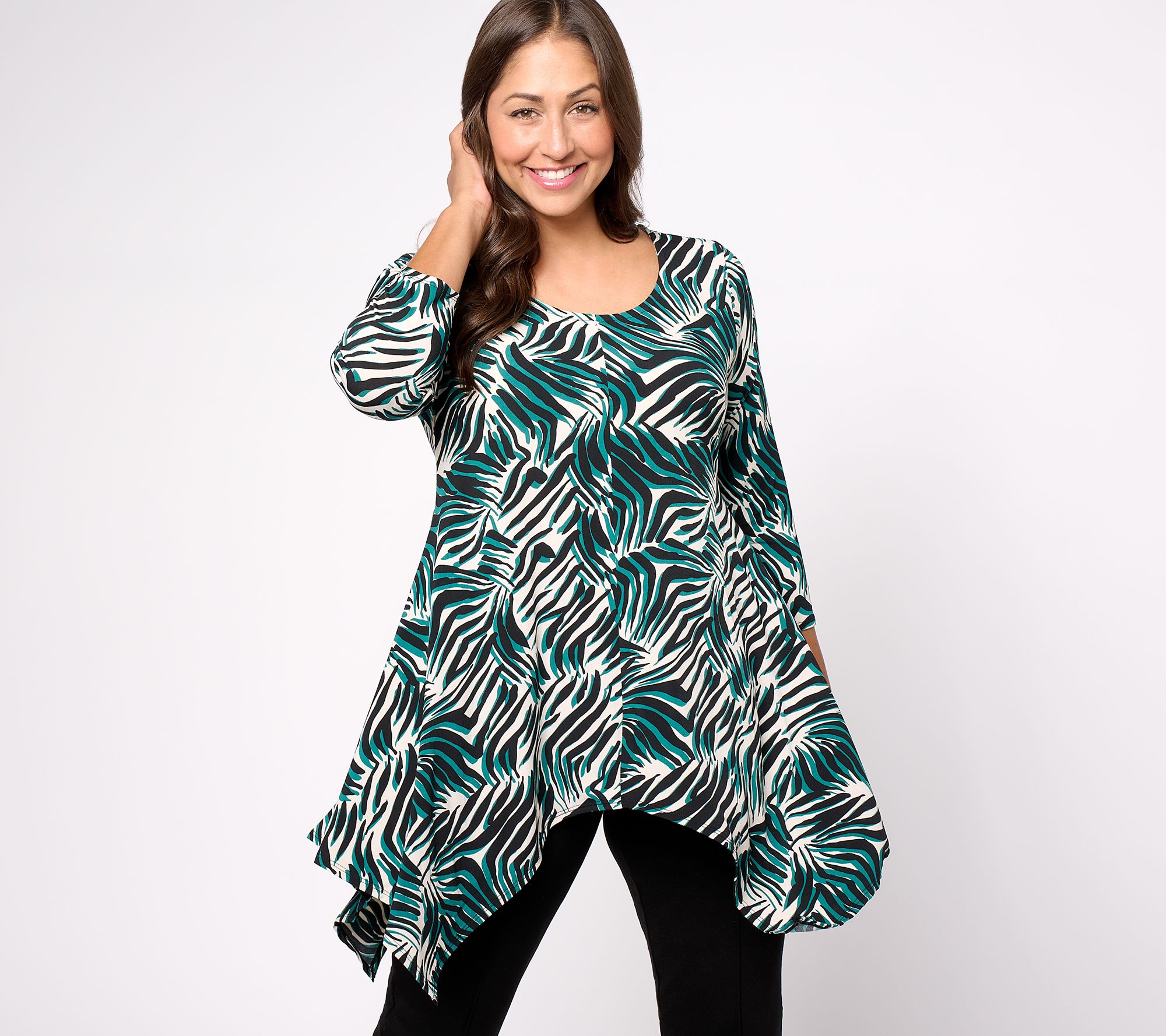 "As Is" Women with Control Regular Como Jersey Dippy Tunic