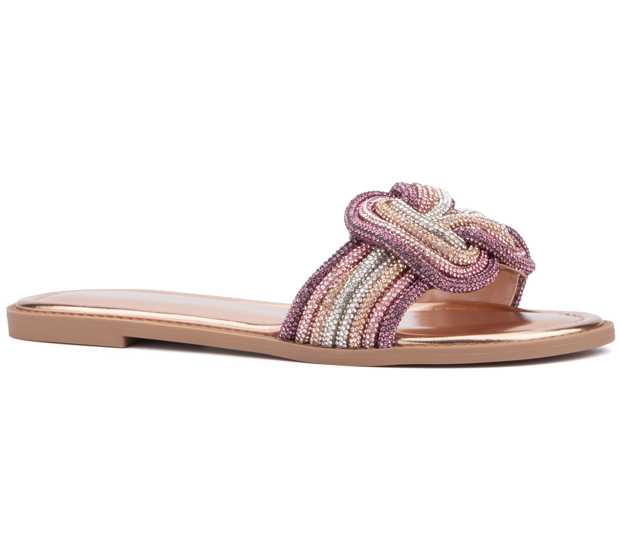 Fashion To Figure Women's Tammy Wide Width Flat Sandal
